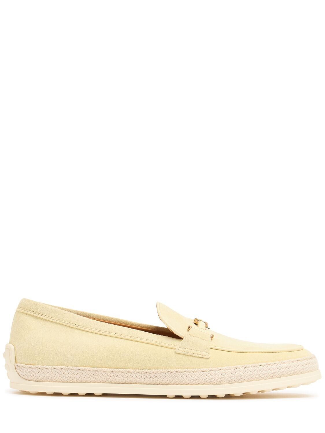 TOD'S $895 Beige Leather Loafers New & Authentic