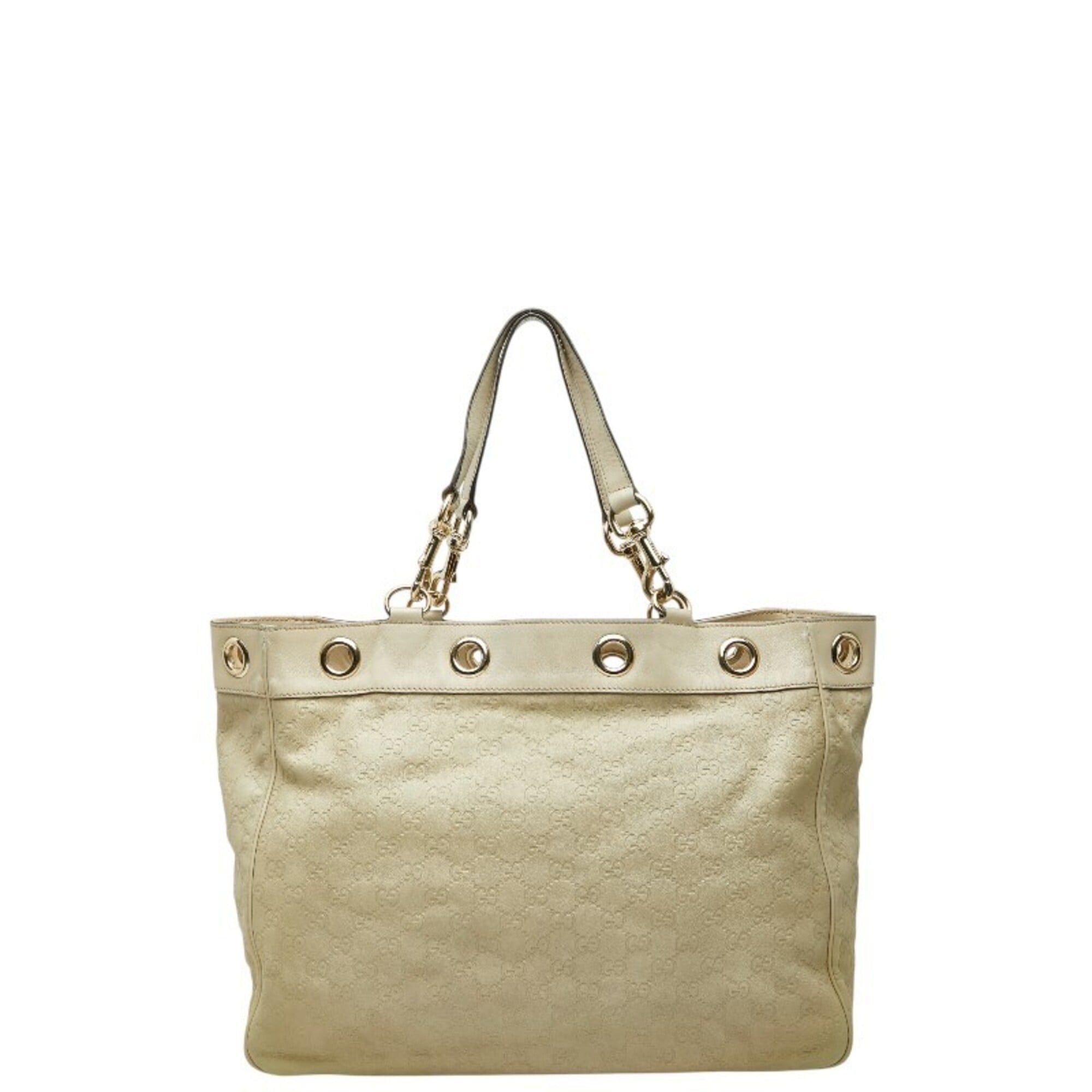 Gucci Gucci Guccissima Tote Bag Handbag 153033 Beige Canvas Leather Women's GUCCI Size ONE SIZE - 1 Thumbnail
