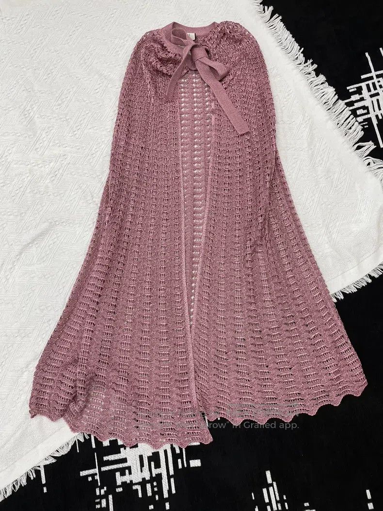 Gucci Gucci Pink laced cloak shawl coat Size ONE SIZE - 1 Thumbnail