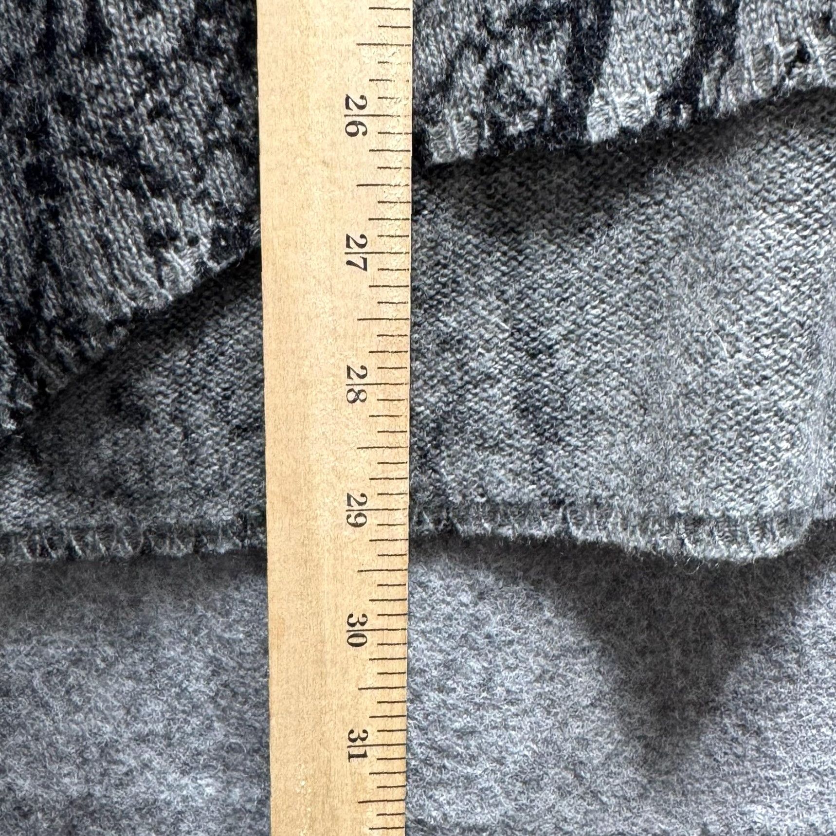 Vintage Kokun Sweater Womens Large Gray Abstract Print Knit Pullover Relaxed Hi Low Hem Size L / US 10 / IT 46 - 5 Thumbnail