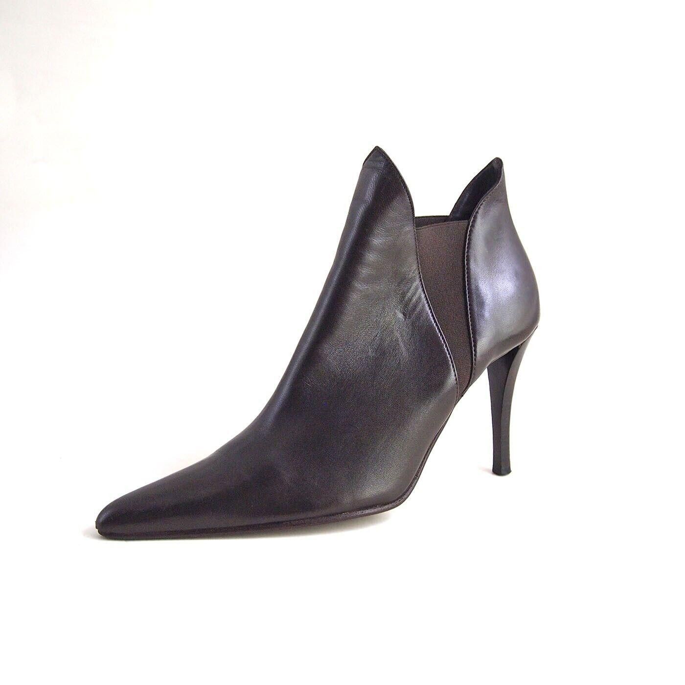 Walter Steiger Booties Brown Leather US 37.5 EU 7.5 $620