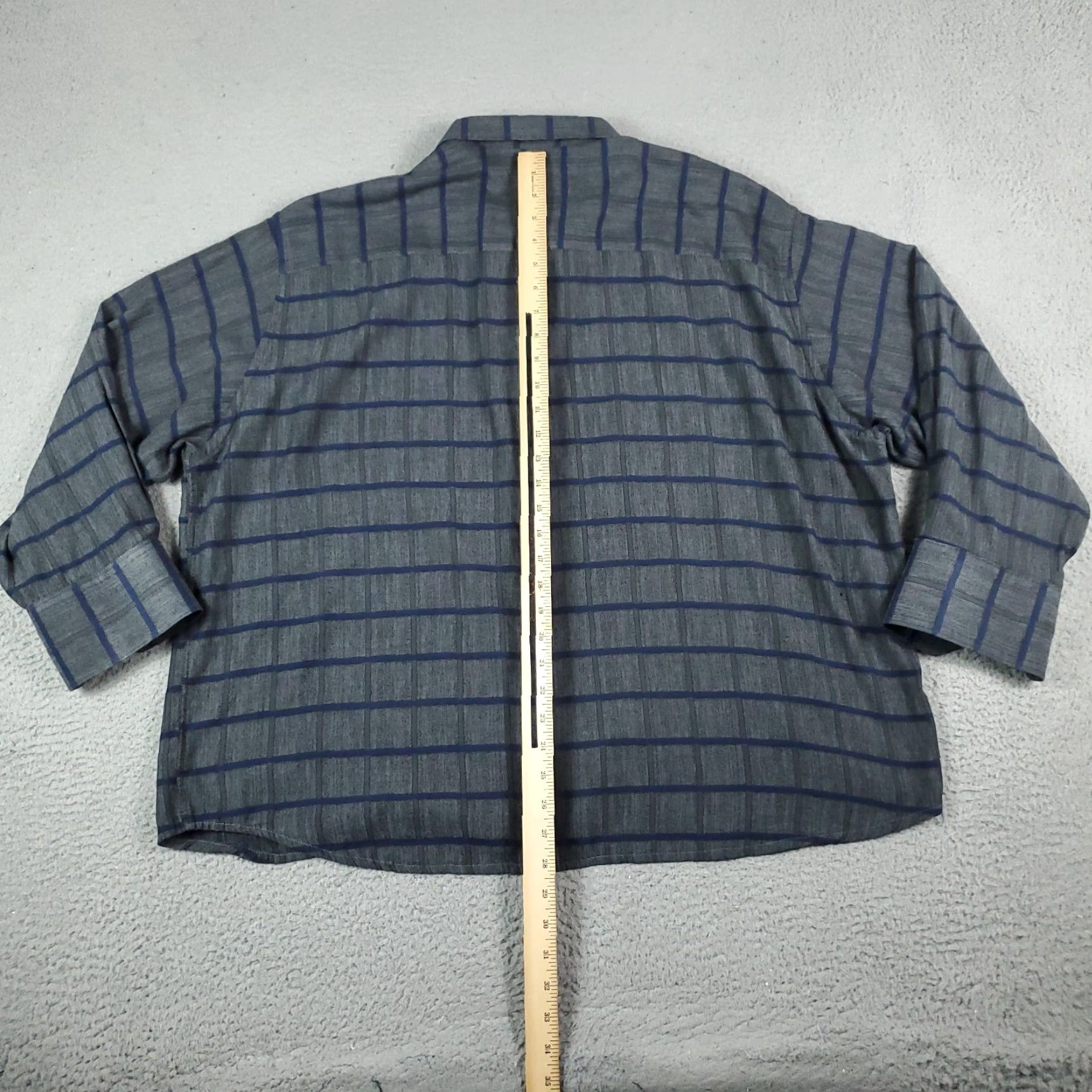 Luchiano Visconti Luchiano Visconti Shirt Mens 3XL Gray Check Casual Button-Up Long Sleeve Size US XXL / EU 58 / 5 - 3 Thumbnail