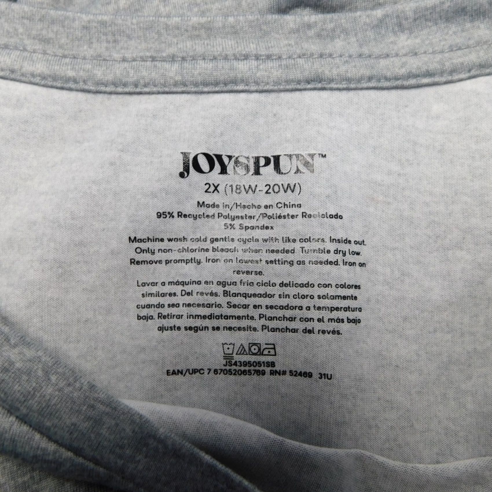 Vintage Joyspun Plus Pajama Top 2X Women Naughty & Nice Cat & Dog Christmas Holiday Long Sleeve Pullover Gray 95% Polyester Size XXL / US 16-18 / IT 52-54 - 4 Thumbnail