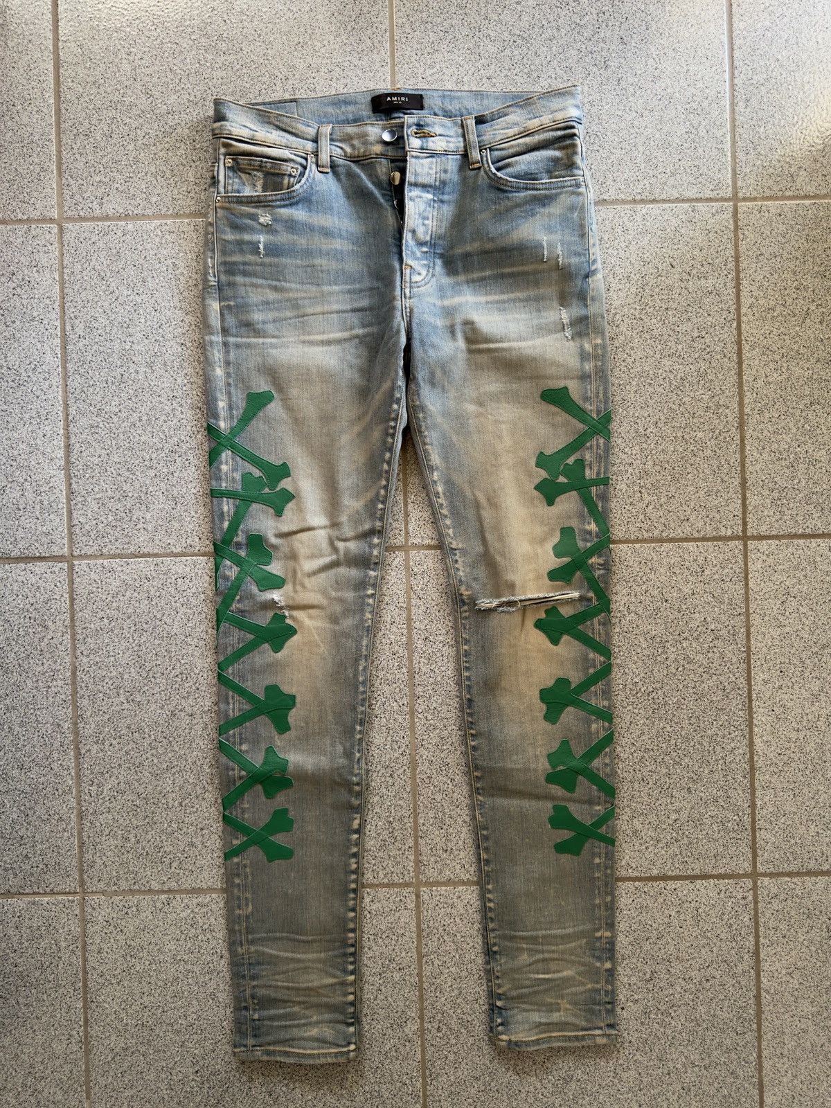 Amiri Amiri X Dubai exclusive bones jeans Size US 33 - 1 Thumbnail