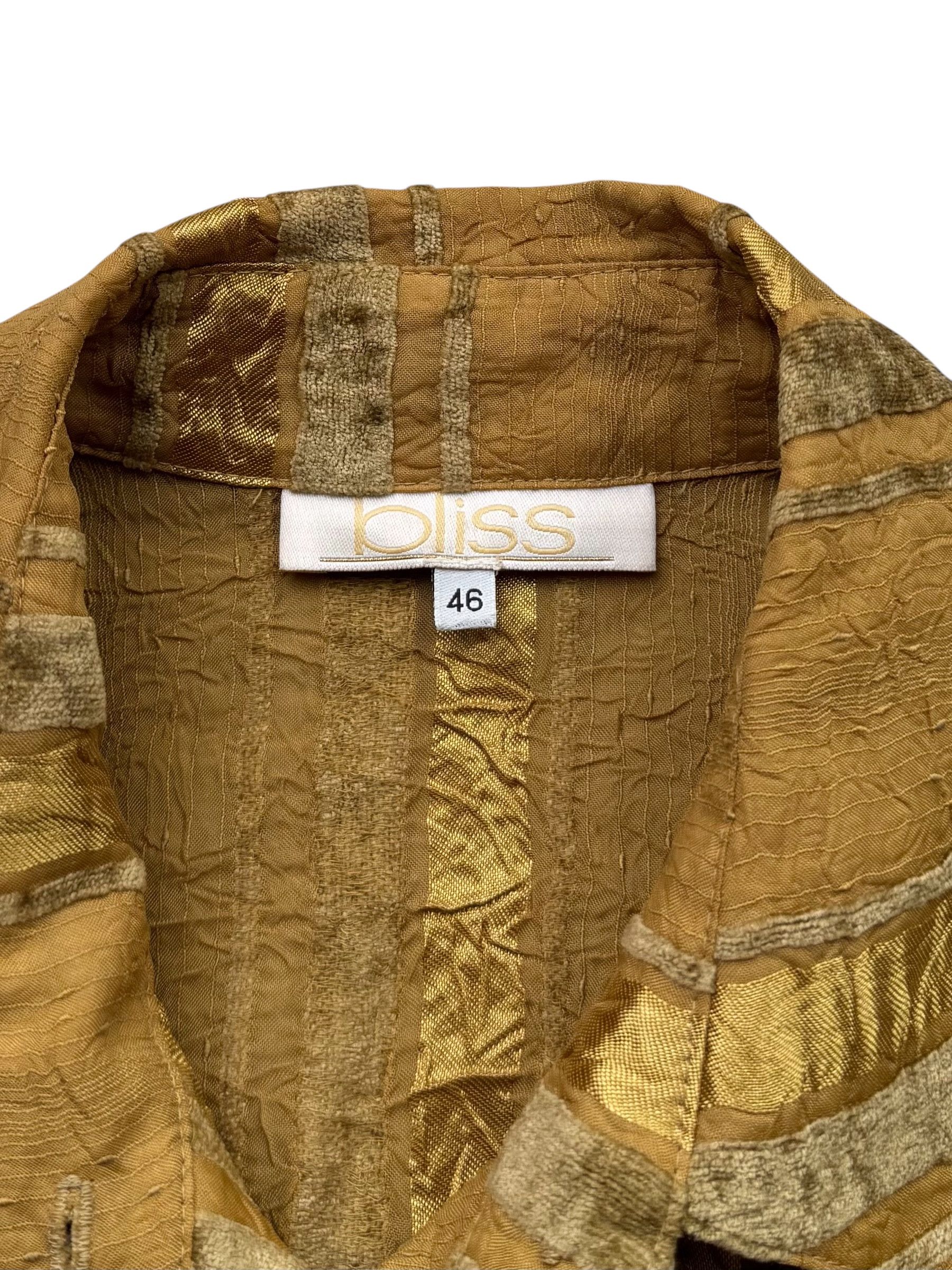 Vintage Vintage Cropped Blouse With Long Sleeve M55D15(E21)(V58) Size L / US 10 / IT 46 - 3 Thumbnail