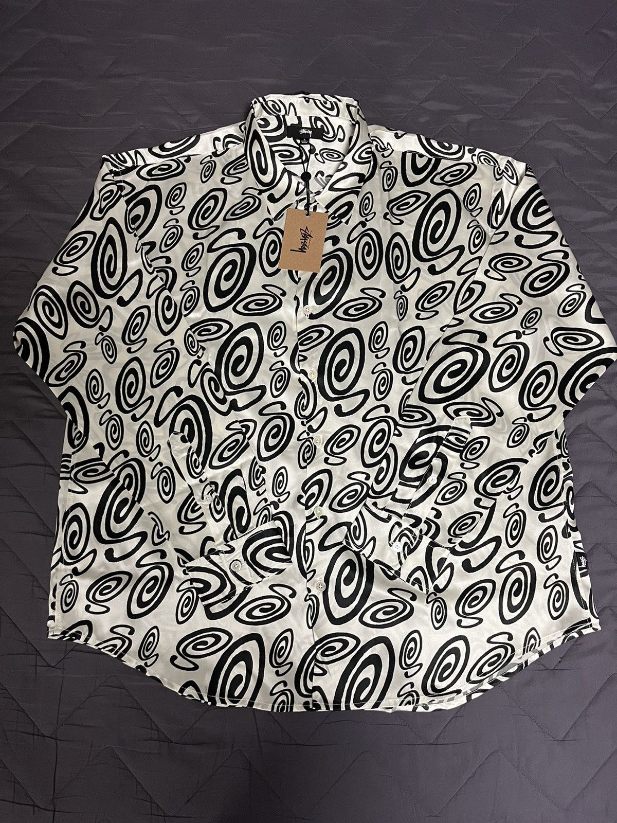 Stussy Swirly s silk shirt | Grailed