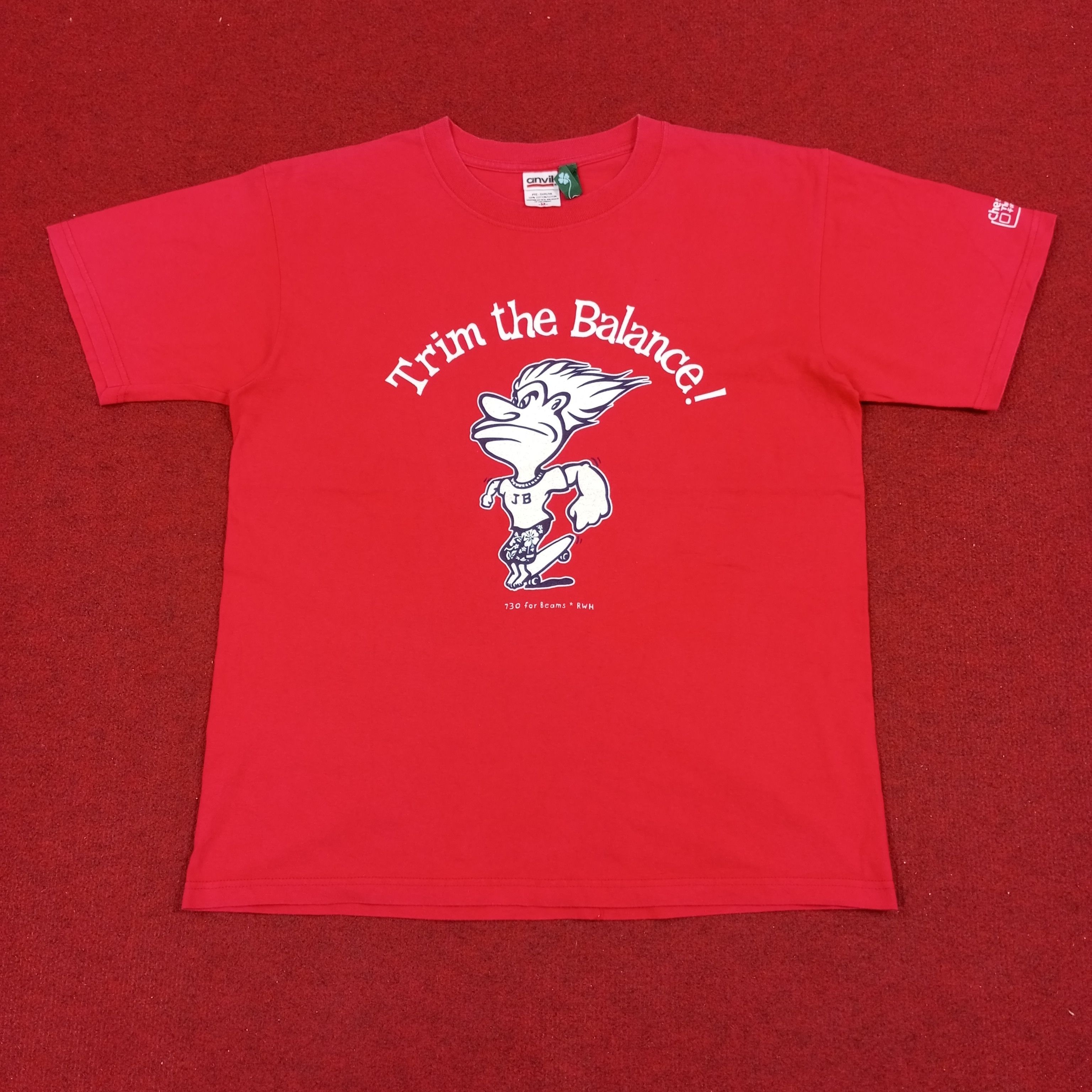 Anvil × Vintage Trim The Balance Streetwear Style Vintage Tshirt Size US L / EU 52-54 / 3 - 1 Thumbnail