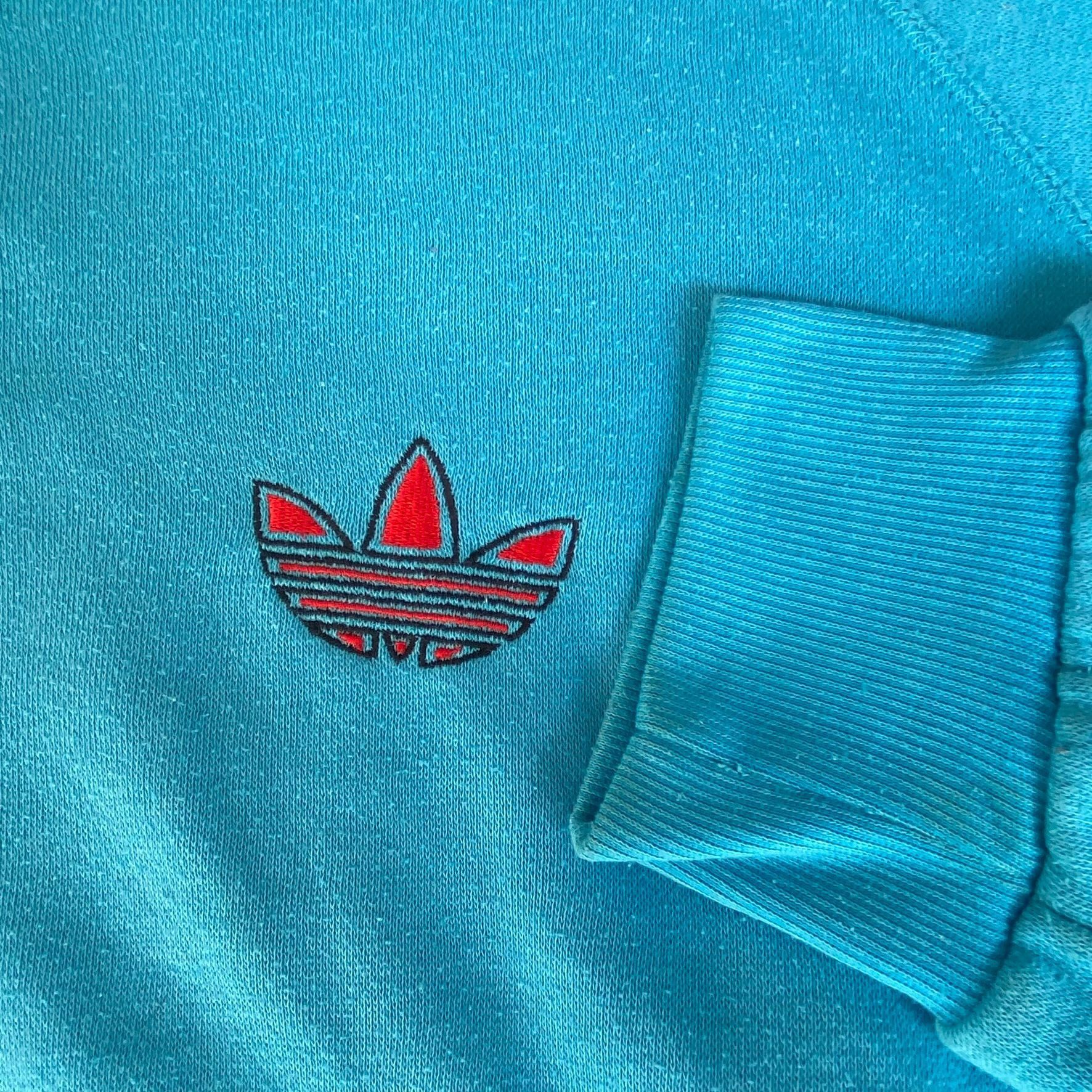 Adidas Vintage 80s Adidas Trefoil Sweatshirt Retro Logo Crewneck Size US L / EU 52-54 / 3 - 3 Thumbnail