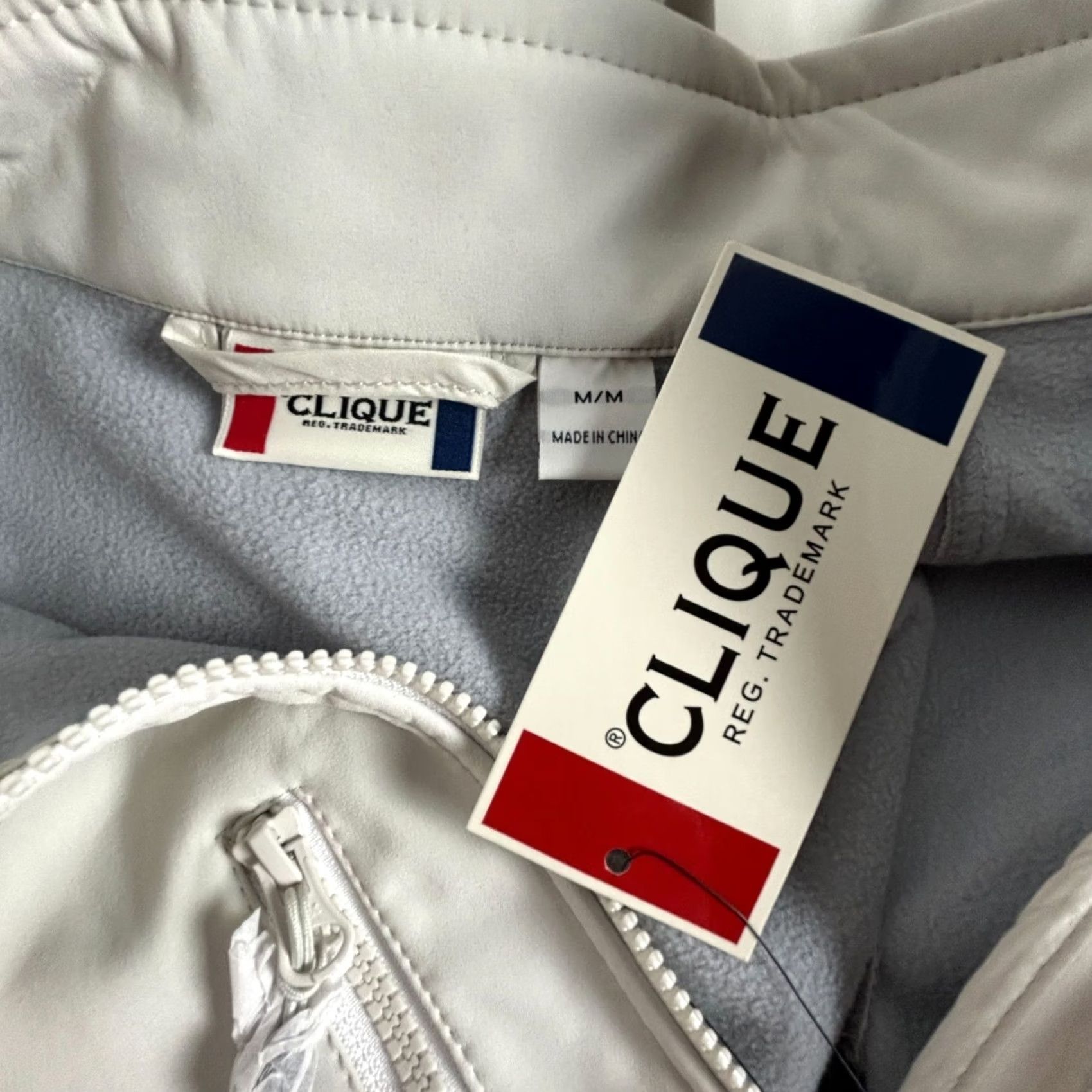 Vintage Pebble Beach Clique Womens Telemark Concourse d'Elegance Softshell Jacket Medium Gray Full-Zip Size M / US 6-8 / IT 42-44 - 3 Thumbnail