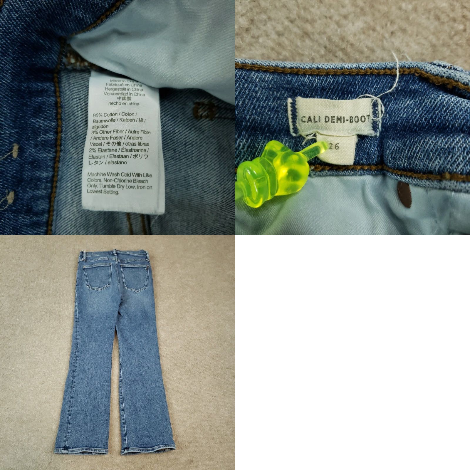 Madewell Madewell Jeans Womens Size 26 Blue Cali Demi Boot Stretch Casual Skinny Pockets Denim Cotton Spandex Regular 26 in 25 in Womens Jeans Size 26" / US 2 / IT 38 - 8 Thumbnail