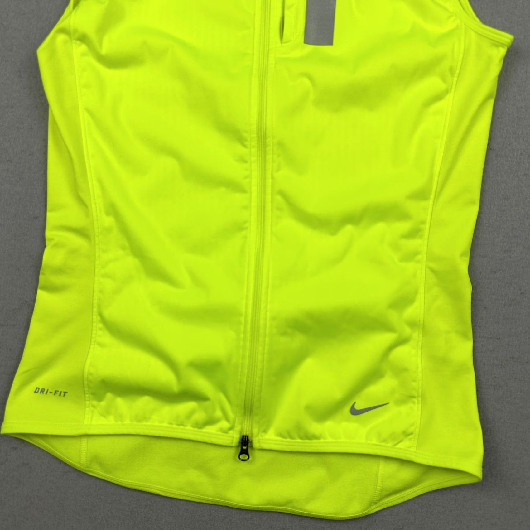 Nike Nike Vest Mens Small Volt Yellow Zip Windbreaker Thermal Reflective Running S Size US S / EU 44-46 / 1 - 3 Thumbnail
