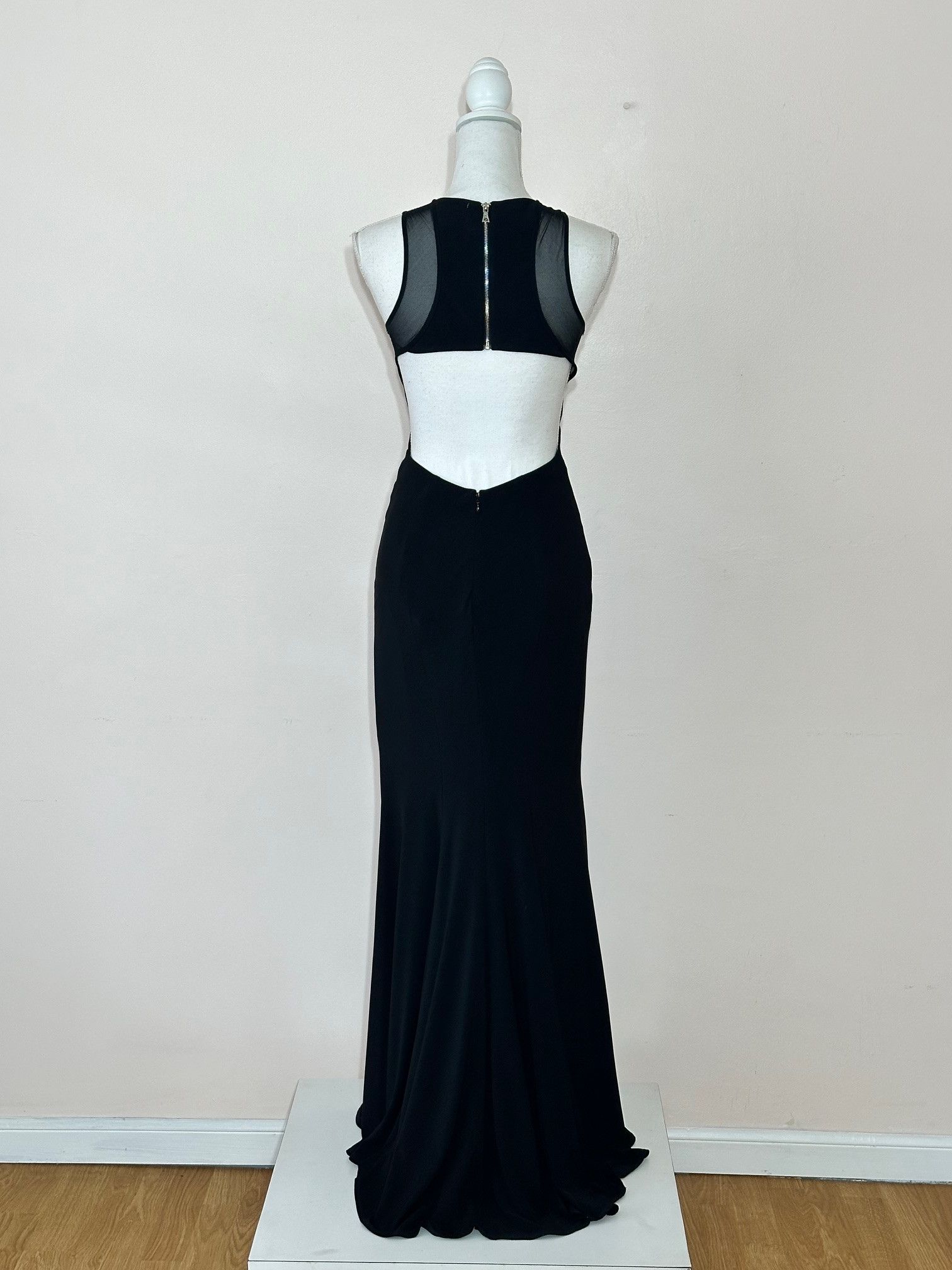 Vintage Betsy And Adam Satuesque Bias Form Fitting Gown Size XS / US 0-2 / IT 36-38 - 4 Thumbnail