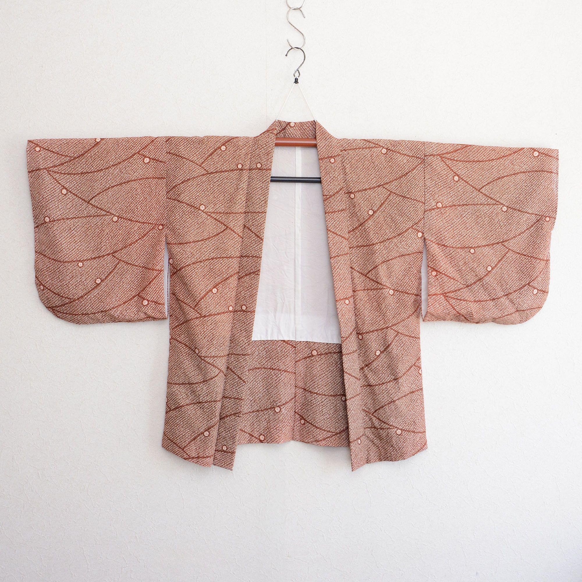 Vintage Shibori-style haori kimono Japan vintage for women Size L / US 10 / IT 46 - 1 Thumbnail