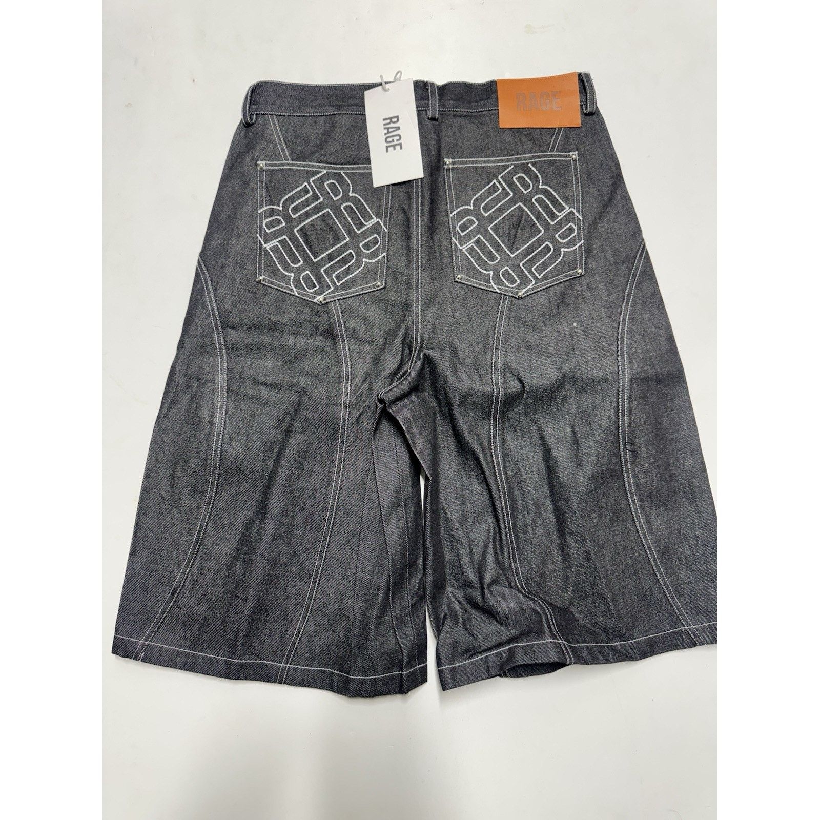 Other Rage 13 oz Black Japaneses Selvedge Denim Shorts Size US 32 / EU 48 - 1 Thumbnail