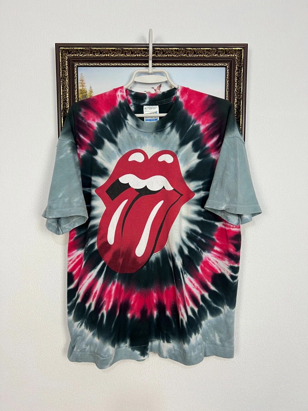 Vintage Vintage 90's The Rolling Stones Voodoo Lounge Tye Dye Shirt Size US XL / EU 56 / 4 - 1 Thumbnail