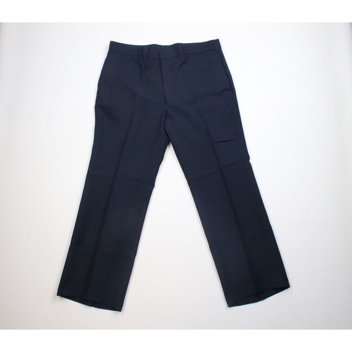 image of Deadstock Vintage 80's Levis Knit Flared Wide Leg Pants in Blue, Men's (Size 38)