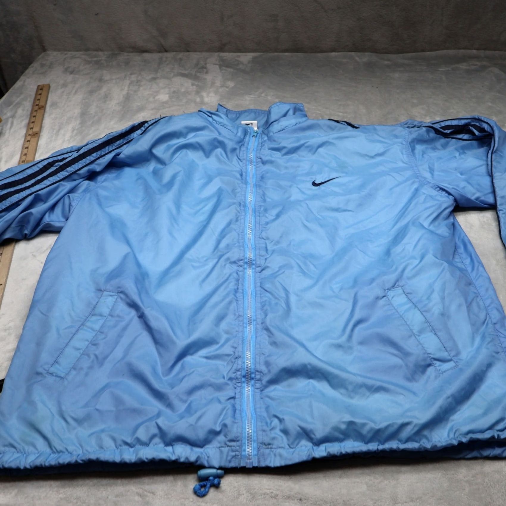 Nike VINTAGE Nike Jacket Mens XL Blue VTG 90s Full Zip Light Athletic Track Windbreaker Pack Size US XL / EU 56 / 4 - 2 Thumbnail