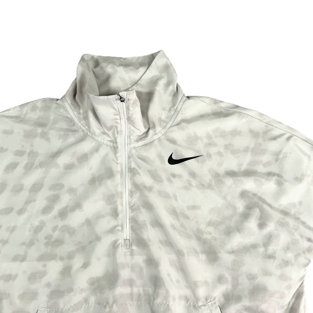 Nike Nike Running Pullover Womens LARGE White Pullover Quarter Zip Brush Texture Size L / US 10 / IT 46 - 2 Thumbnail