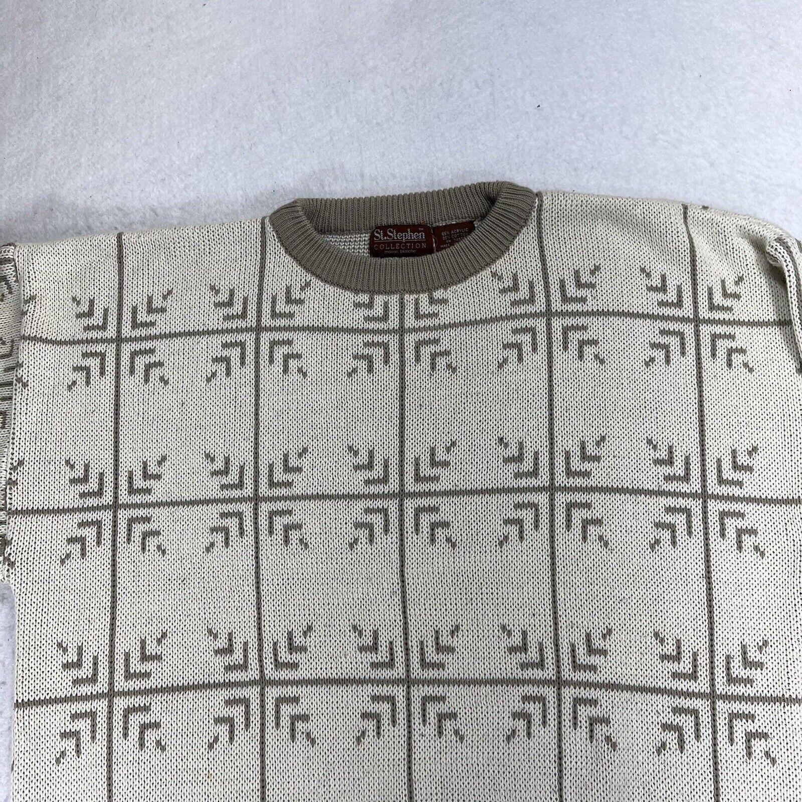 Other Vintage St. Stephen Maison Blanche Large Beige Sweater Size US L / EU 52-54 / 3 - 2 Thumbnail