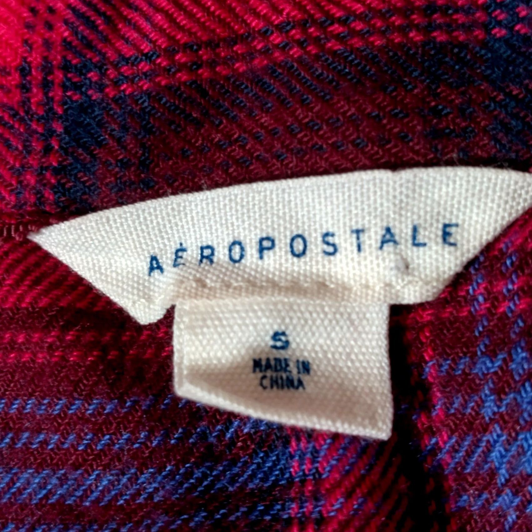 Aeropostale Aeropostale Shirt Women Small Pink Plaid Flannel Rayon Blend Button-Up Casual Long Sleeve Size S / US 4 / IT 40 - 5 Thumbnail