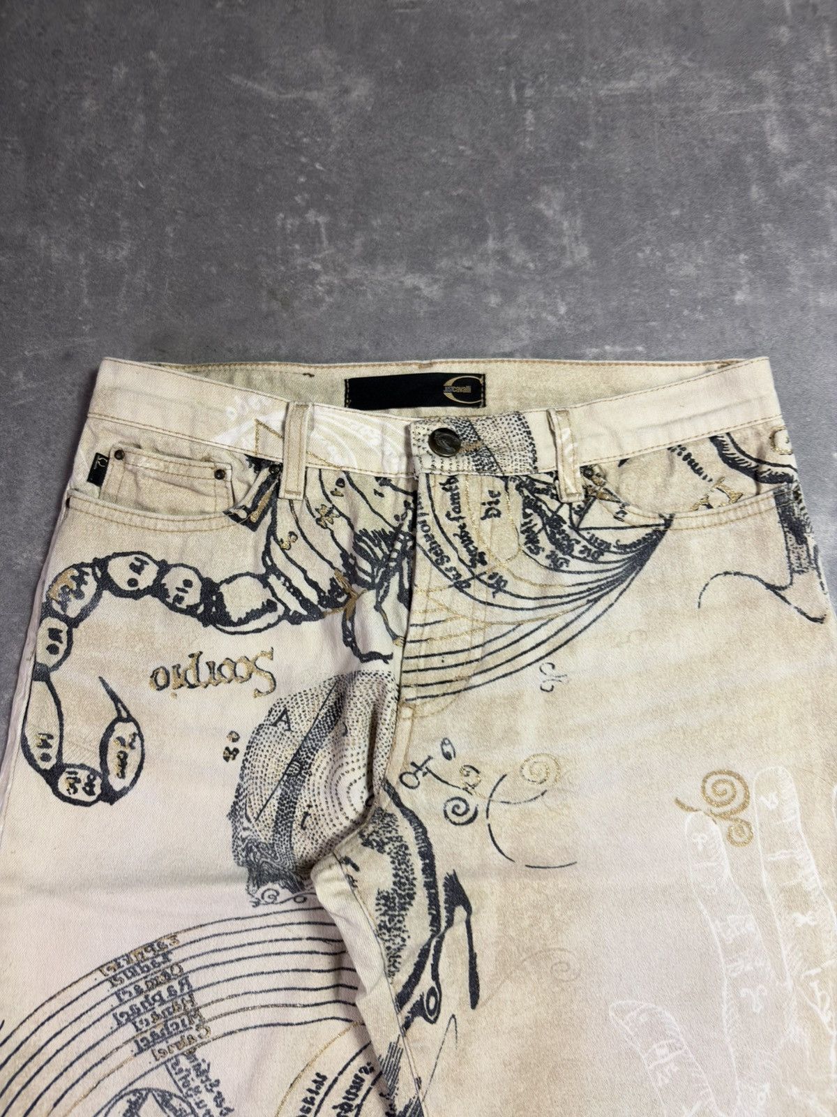 Just Cavalli AW03 Just Cavalli Astrology Zodiac Printed Denim Jeans 28 Size US 28 / EU 44 - 6 Thumbnail