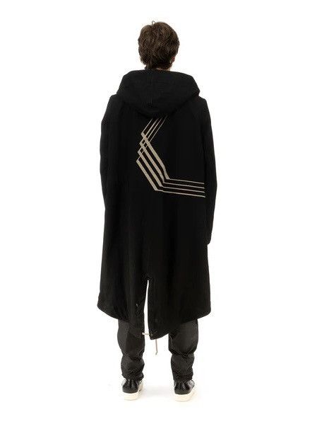 Rick Owens RICK OWENS Padded Fishtail Parka in Black Denim Size US S / EU 44-46 / 1 - 9 Thumbnail
