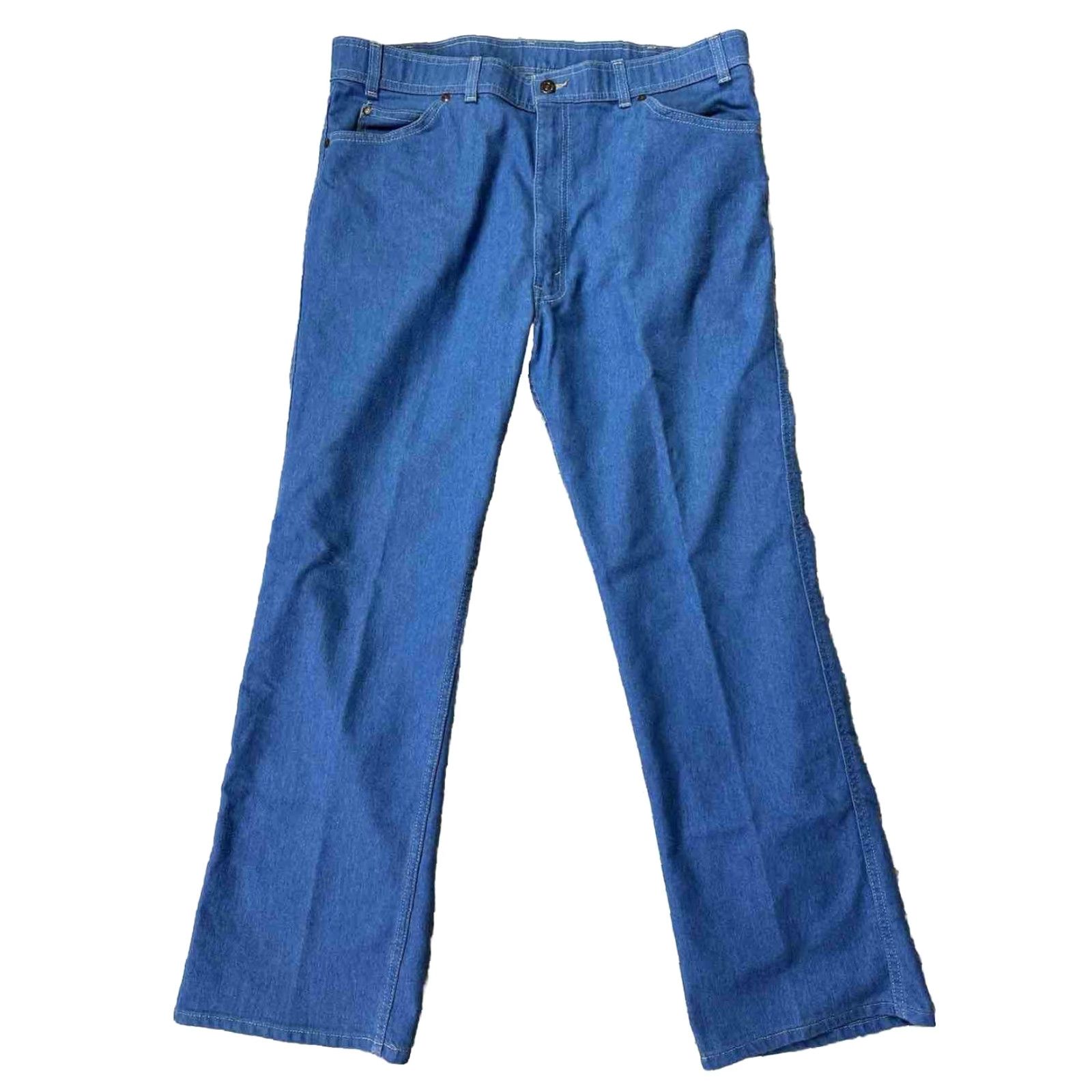 Levi's VINTAGE Levi’s Jeans 500 Series Bootcut 40x30 Mens USA Denim Blue 5-Pocket Distressed Zipper Logo Belt Loops Orange Tab Rise Mid 10-12 Inseam 30 Size US 7 / EU 40 - 3 Thumbnail