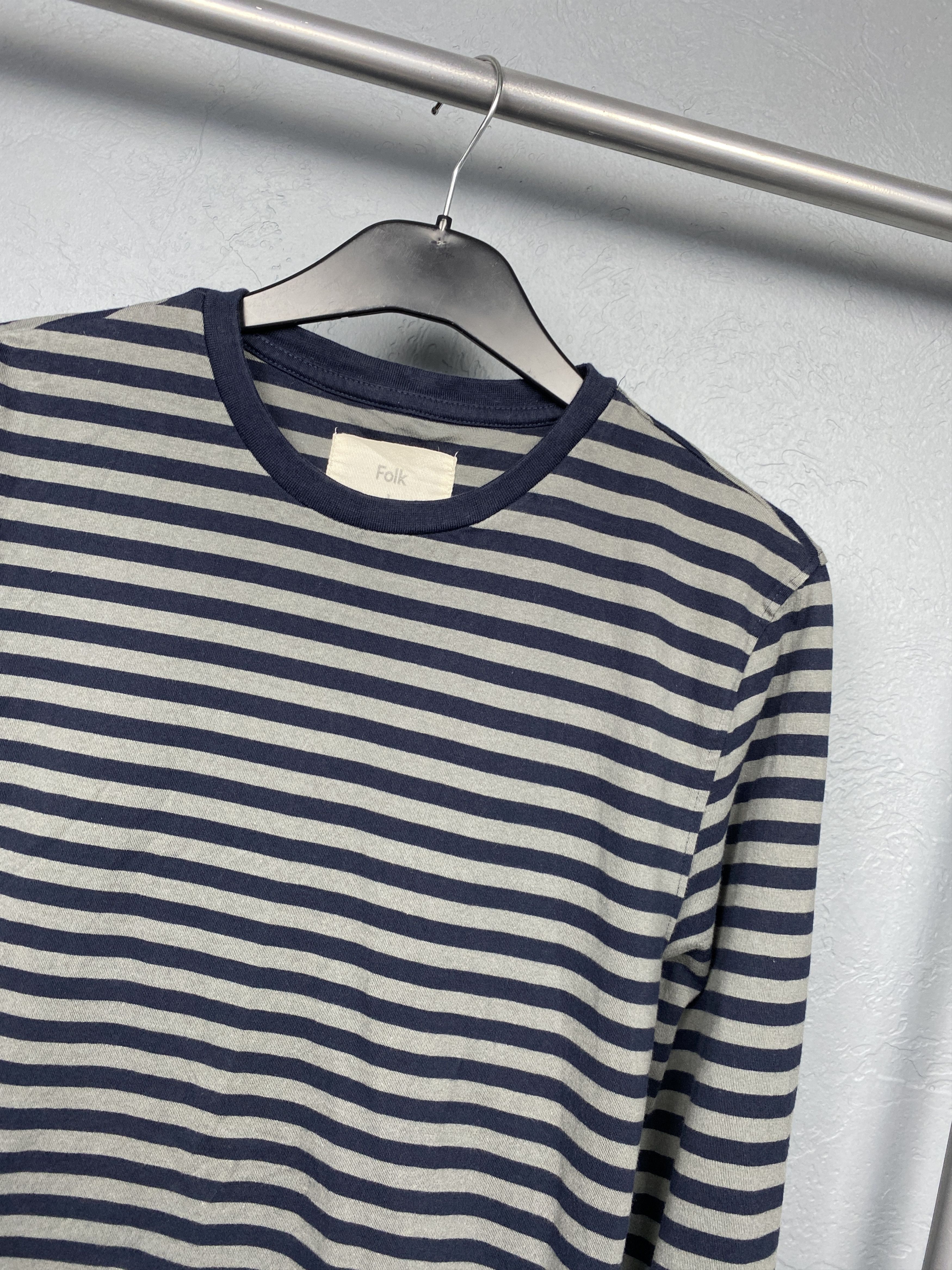 Folk Folk Vintage Mens Striped Long Sleeve T-Shirt Size US S / EU 44-46 / 1 - 2 Thumbnail