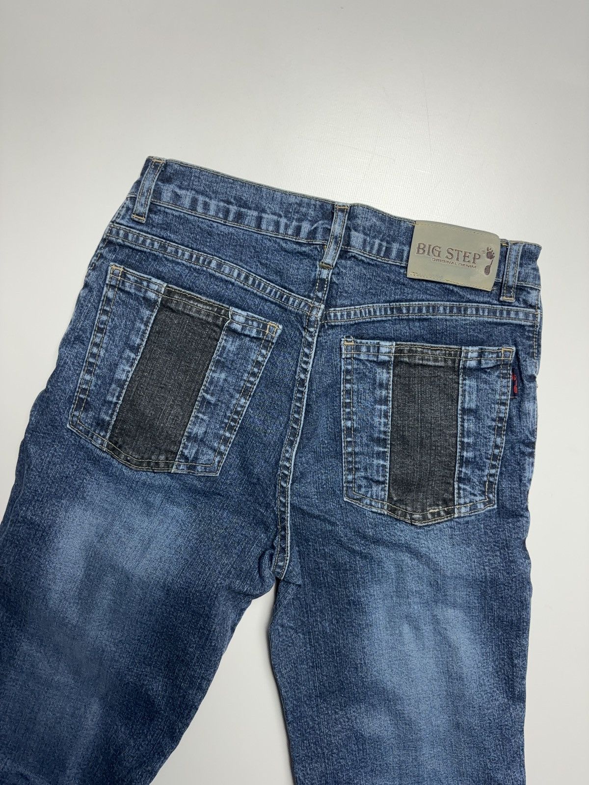 Vintage VINTAGE PATCHWORK FLARED MIXED JEANS DENIM PANTS 2000s Size 26" / US 2 / IT 38 - 7 Thumbnail