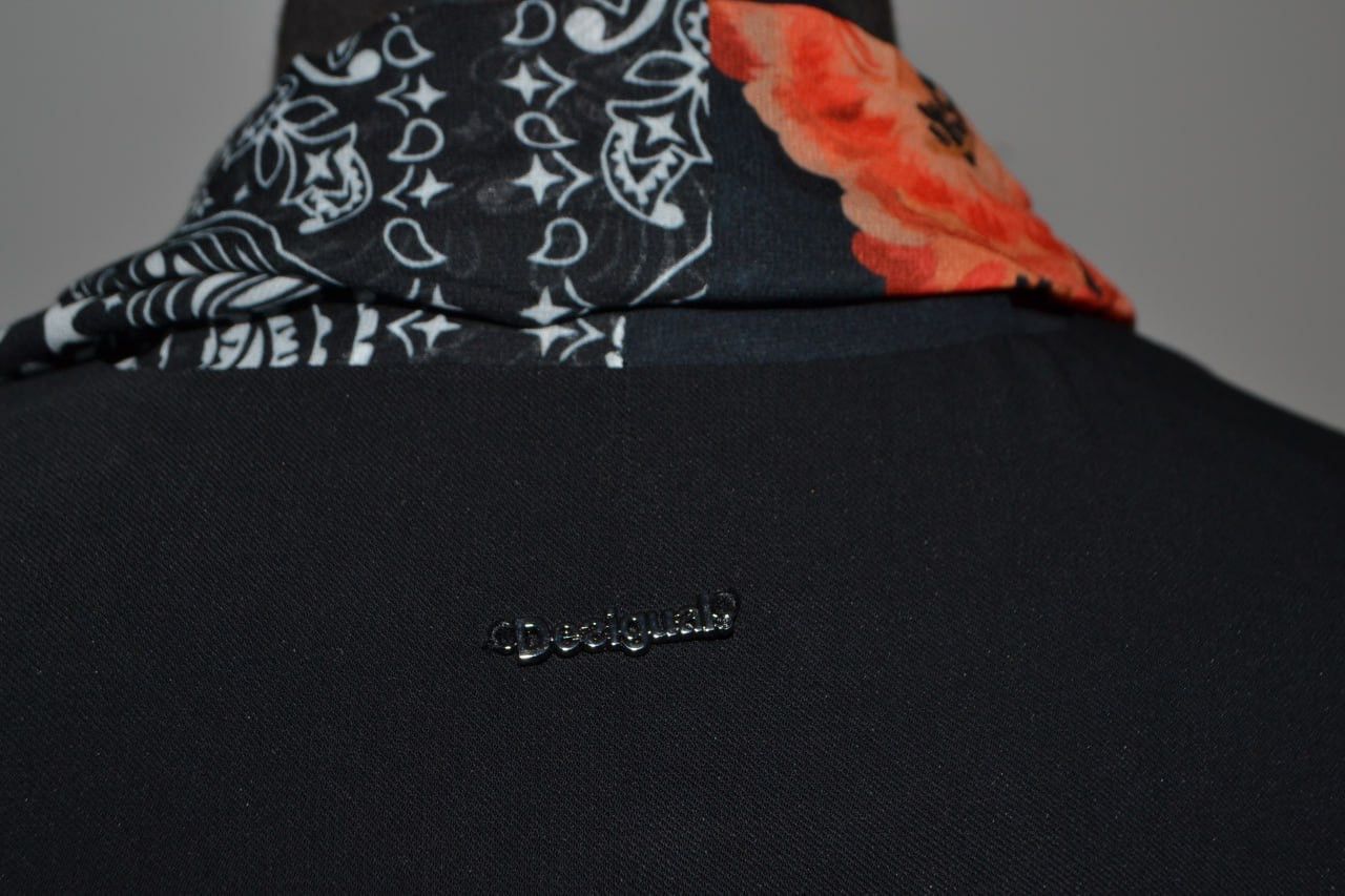 Desigual Desigual Blazer Jacket Career Office Handkerchief Wanita Size L / US 10 / IT 46 - 8 Thumbnail