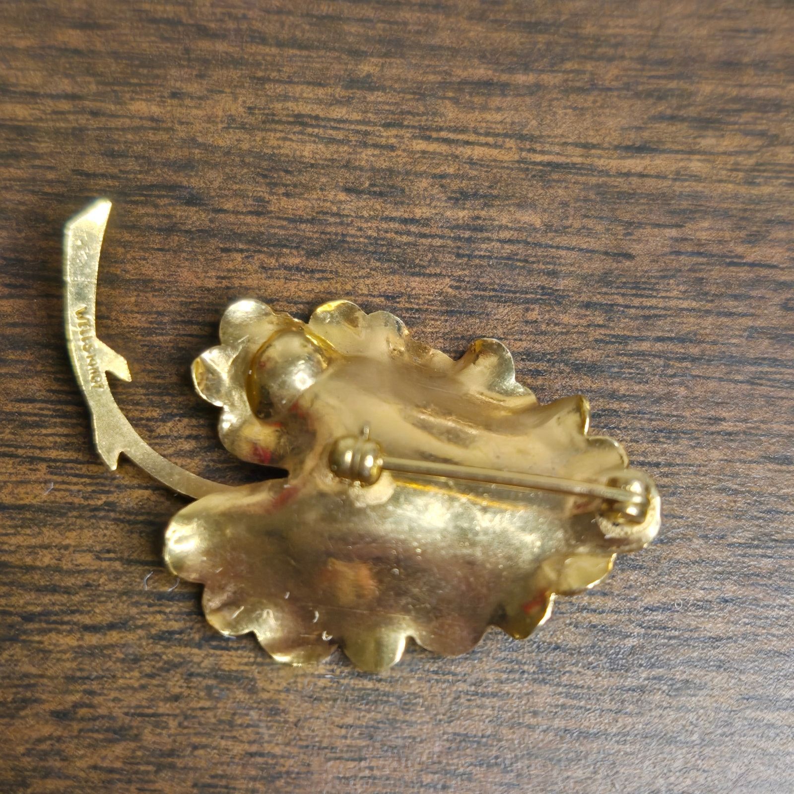 Vintage Vintage Lot of 3 Gold Tone Faux Pearl Flower Leaf Brooches Size ONE SIZE - 4 Thumbnail