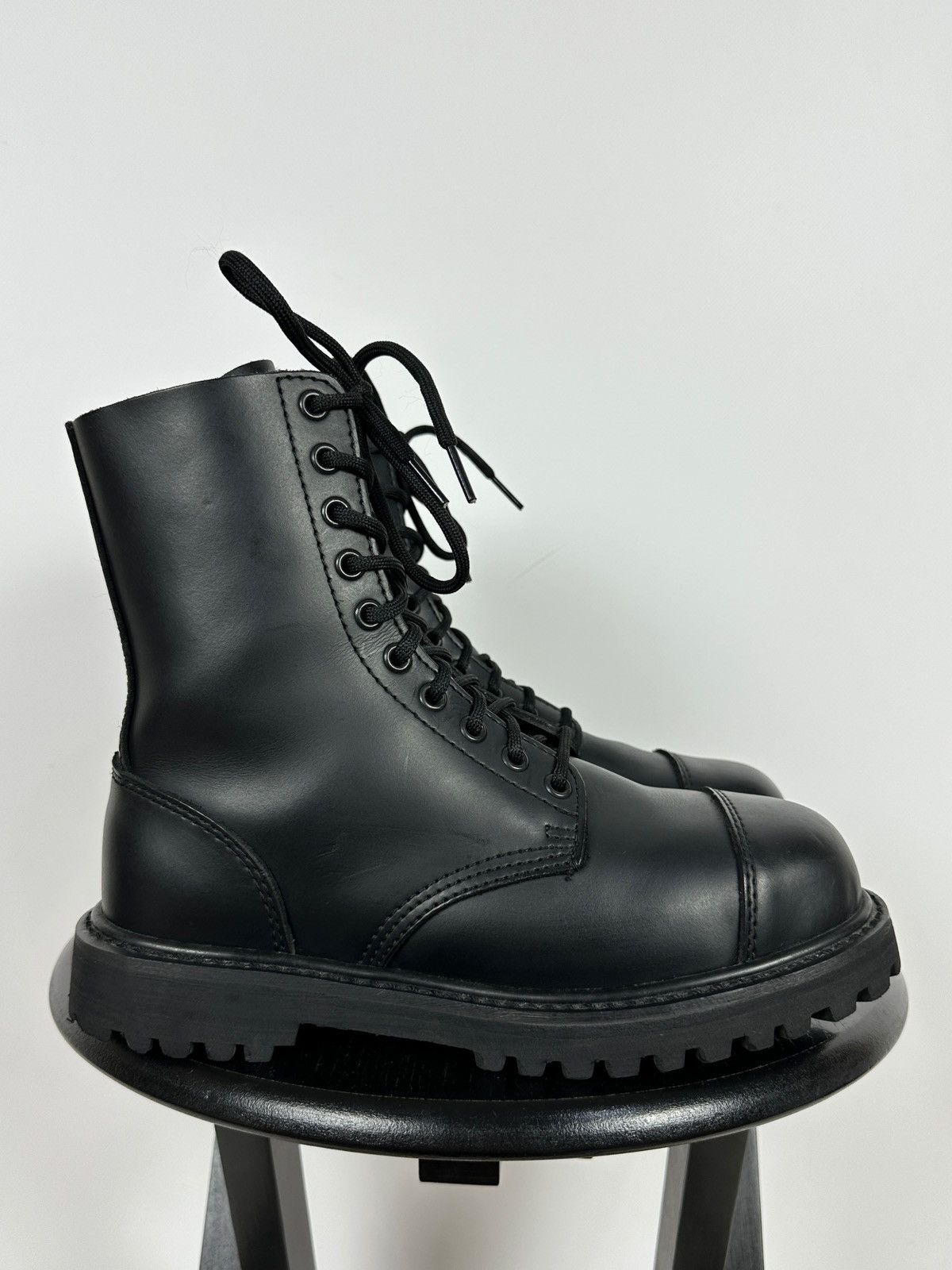 Vintage Steel Toe Leather Boots Phantom Brand Size 9 Men main image 4
