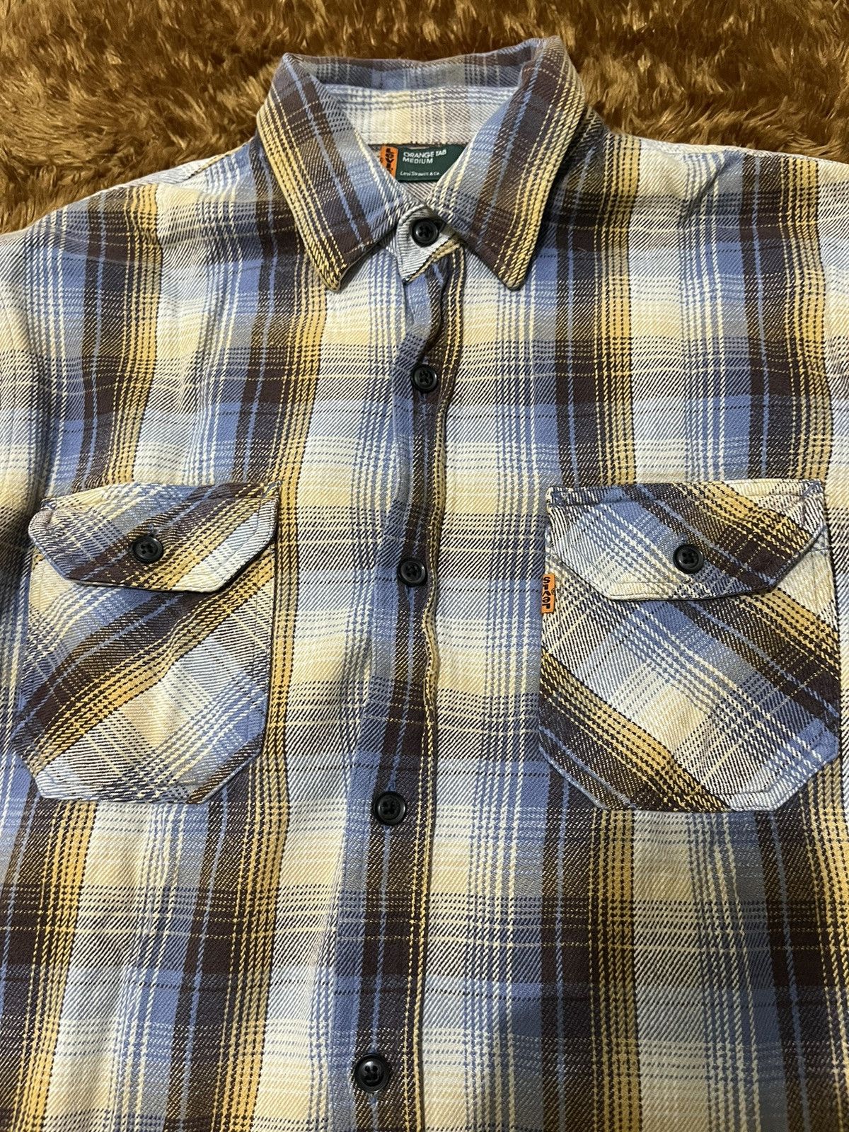 Levi's Vintage Clothing Levi’s flannel orange tab medium Y2K Style vintage Size US M / EU 48-50 / 2 - 2 Thumbnail