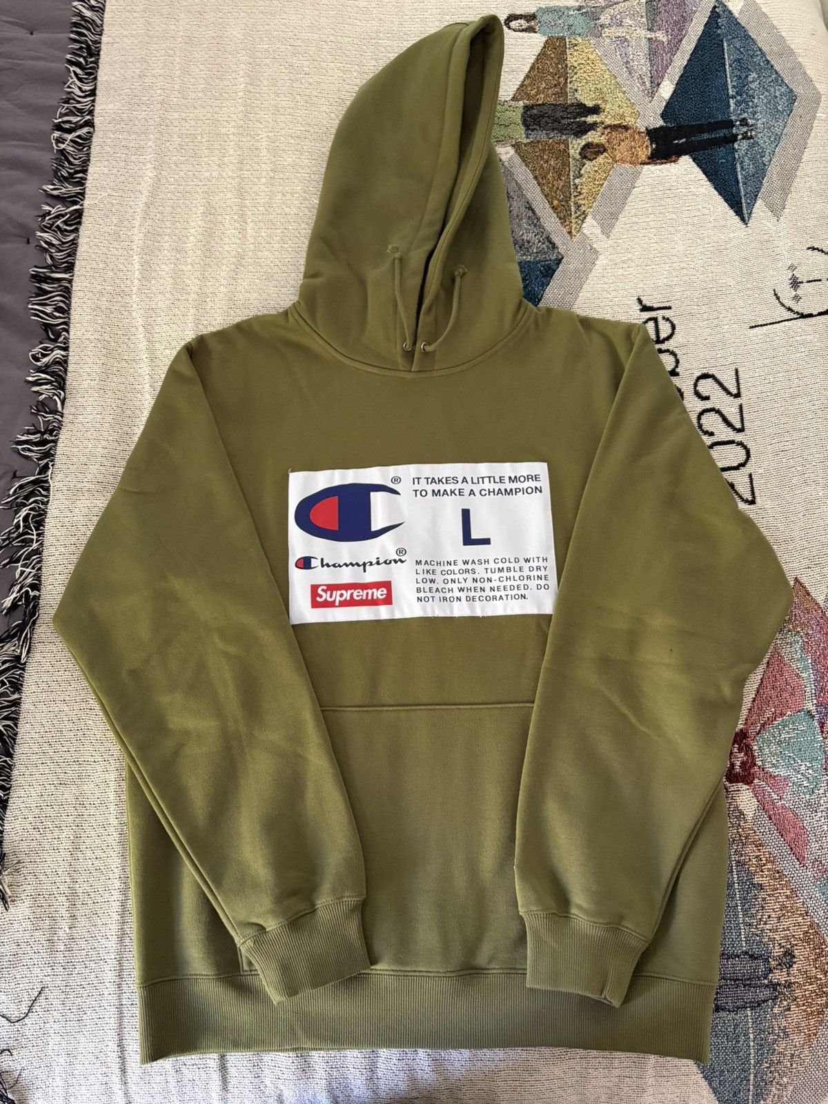 Champion × Supreme Supreme Champion Label Hooded Sweatshirt Size US L / EU 52-54 / 3 - 1 Thumbnail