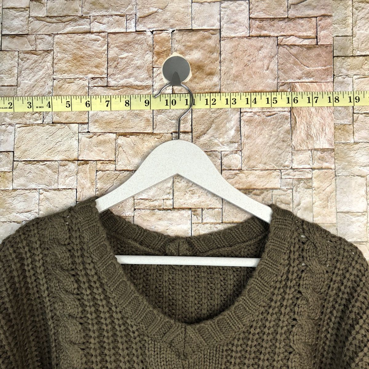 Aran Isles Knitwear × Homespun Knitwear × Japanese Brand Riche Glamour Brown cable Knitwear #A1106 Size M / US 6-8 / IT 42-44 - 4 Thumbnail