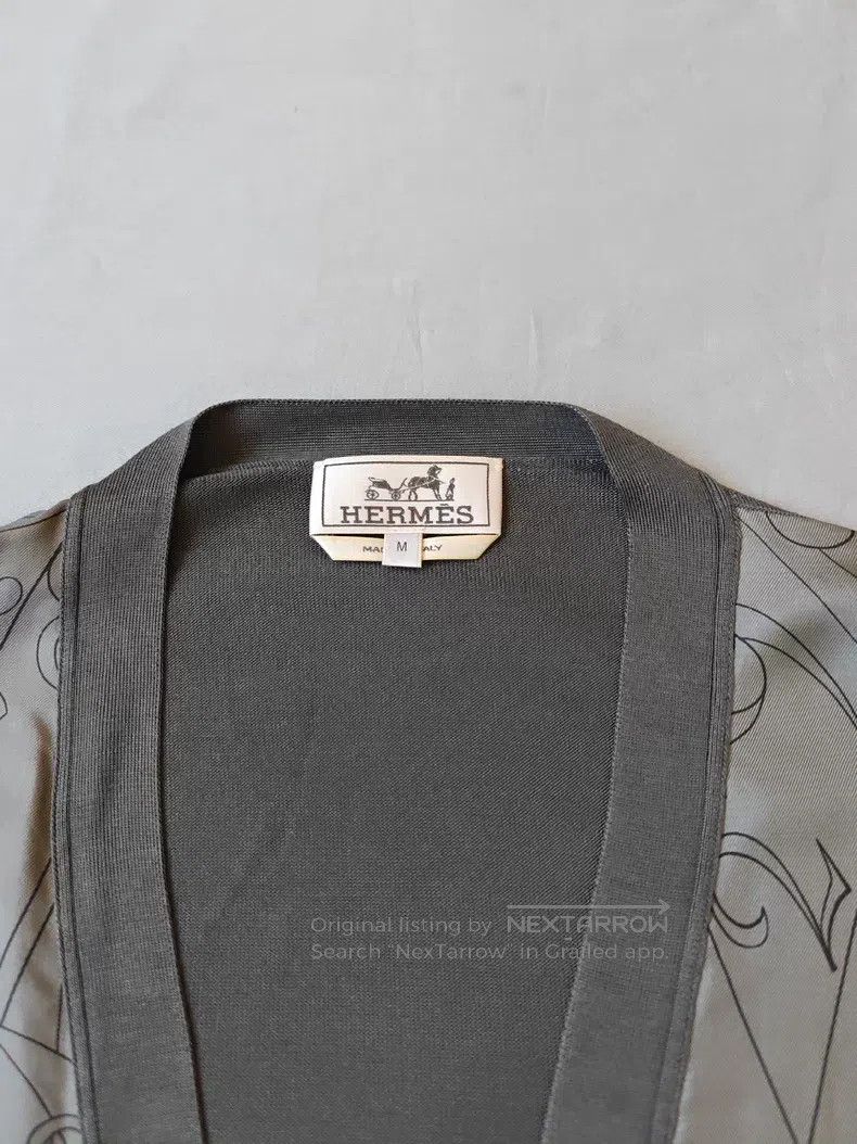 Hermes Hermes Silk cardigan knit jacket, grey, 100% mulberry silk Size US M / EU 48-50 / 2 - 4 Thumbnail
