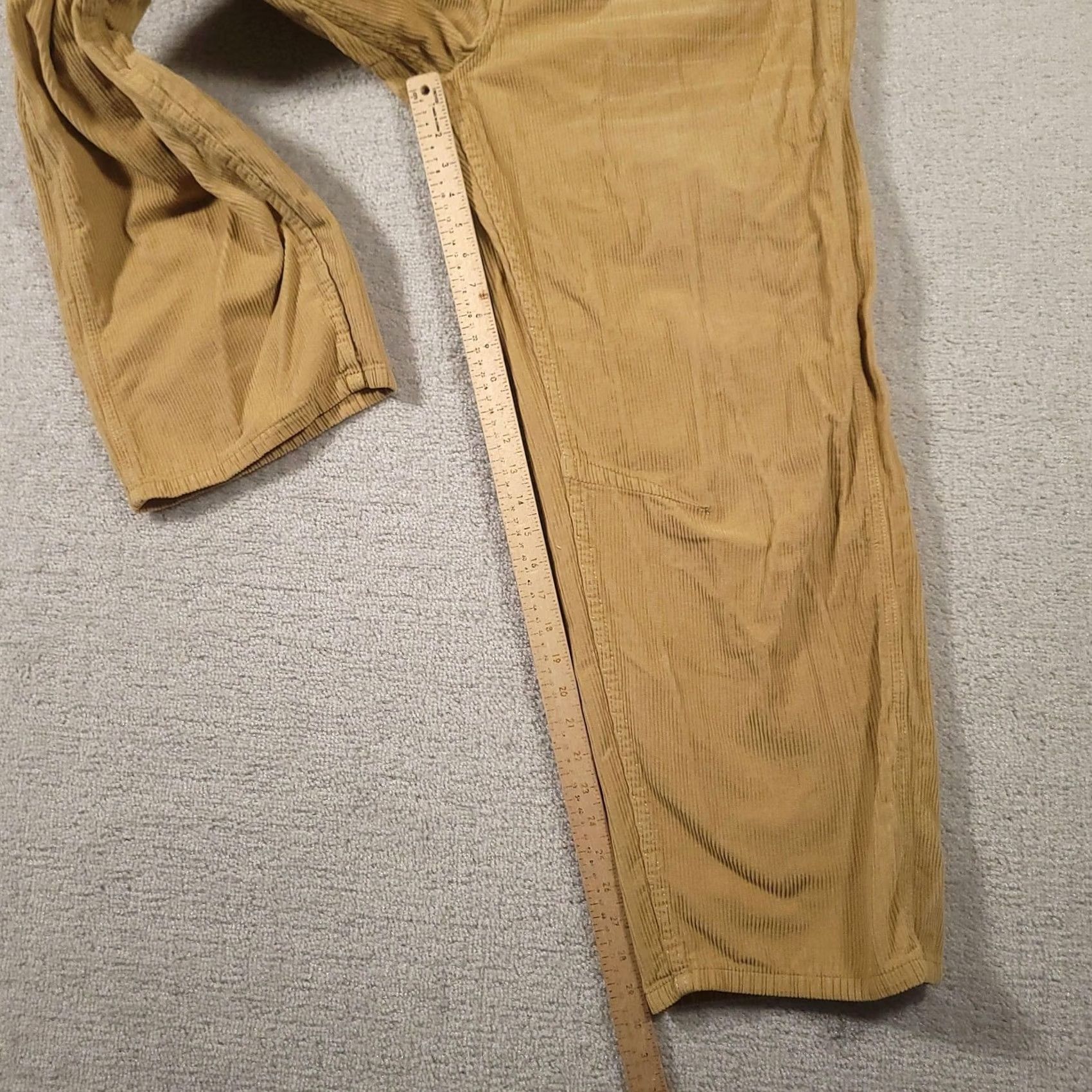 Vintage VINTAGE We The Free Faye Pants Womens 31 Tan Corduroy Low Slung Boyfriend Carpenter Size 24" / US 00 / IT 34 - 4 Thumbnail
