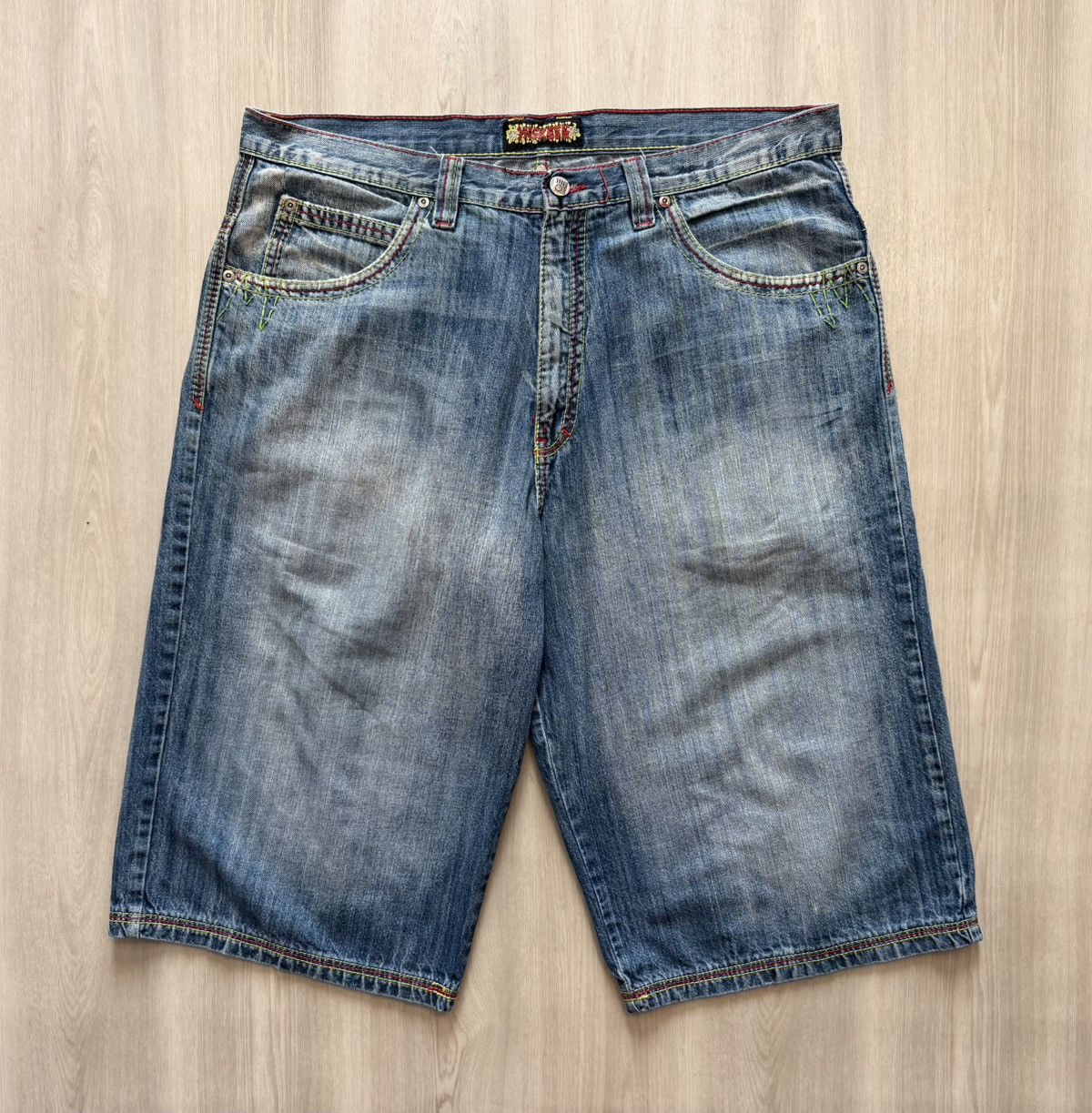 Mishka Vintage Miskeen Denim Shorts Sz 38 Bloody Pockets Zombie Size US 38 / EU 54 - 4 Thumbnail