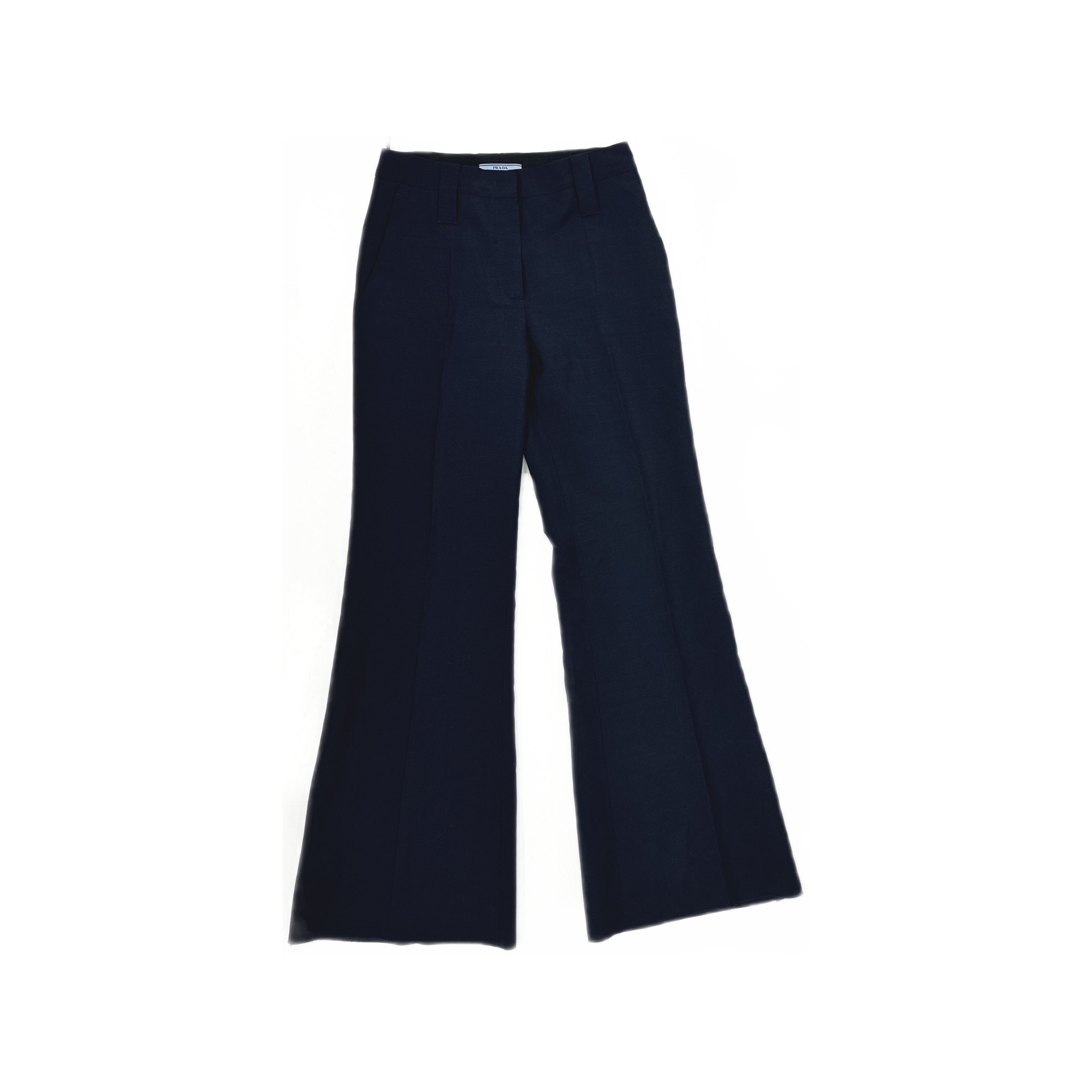 Prada Prada Navy Mohair Pants Size 38 Size 26" / US 2 / IT 38 - 1 Thumbnail