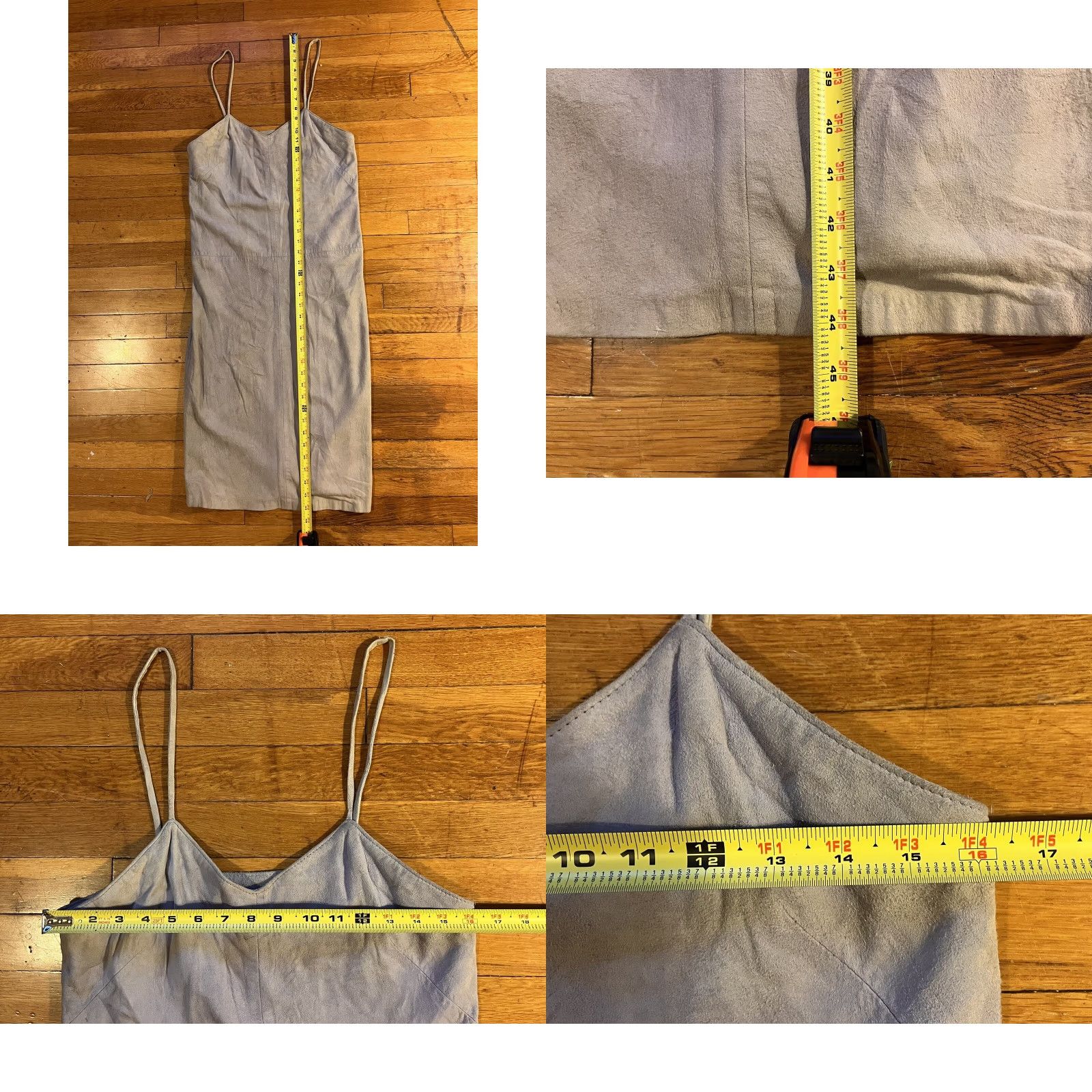 Vintage VINTAGE Michael Hoban For North Beach Leather Suede Dress Women's Medium Grey Size M / US 6-8 / IT 42-44 - 8 Thumbnail