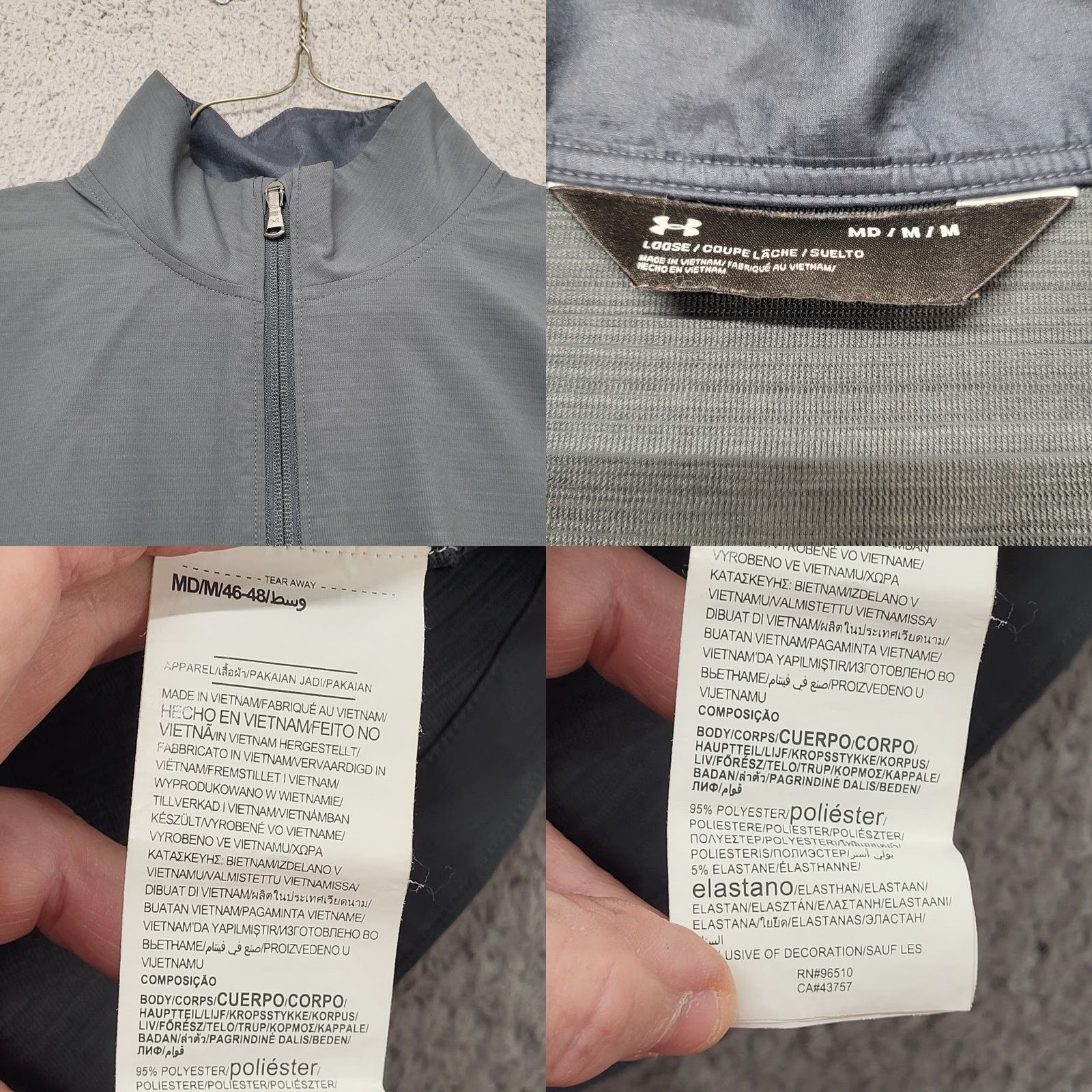 Under Armour Under Armour Storm Jacket Women's Medium Stealth Gray Windstrike Zip Storm Product Line Outdoor Athleisure Water Resistant Windproof Jacket Womens Size M / US 6-8 / IT 42-44 - 10 Thumbnail