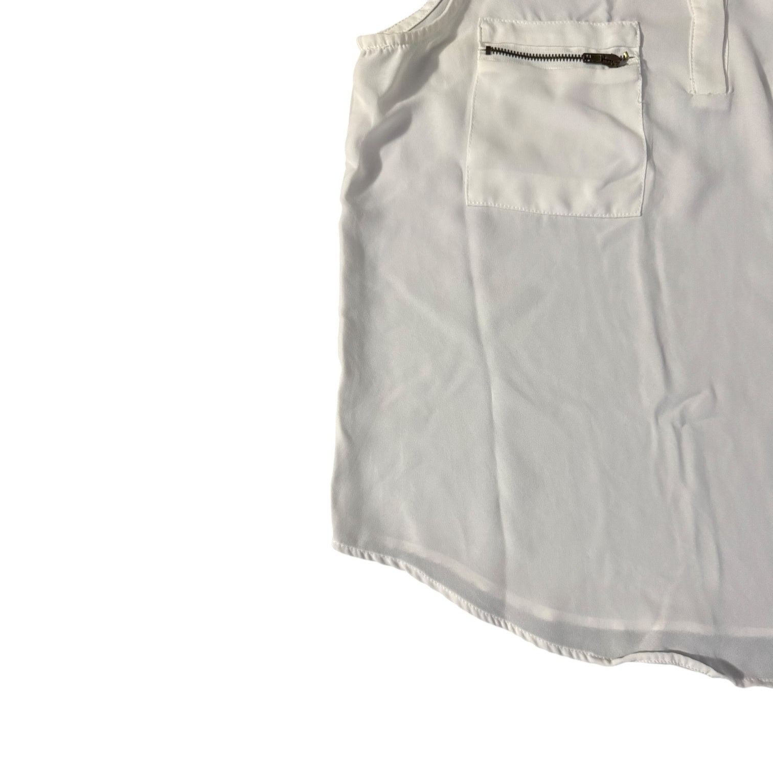 Other Paper Moon Ivory Shirt Sleeveless with Zipper Accents Small Size S / US 4 / IT 40 - 4 Thumbnail
