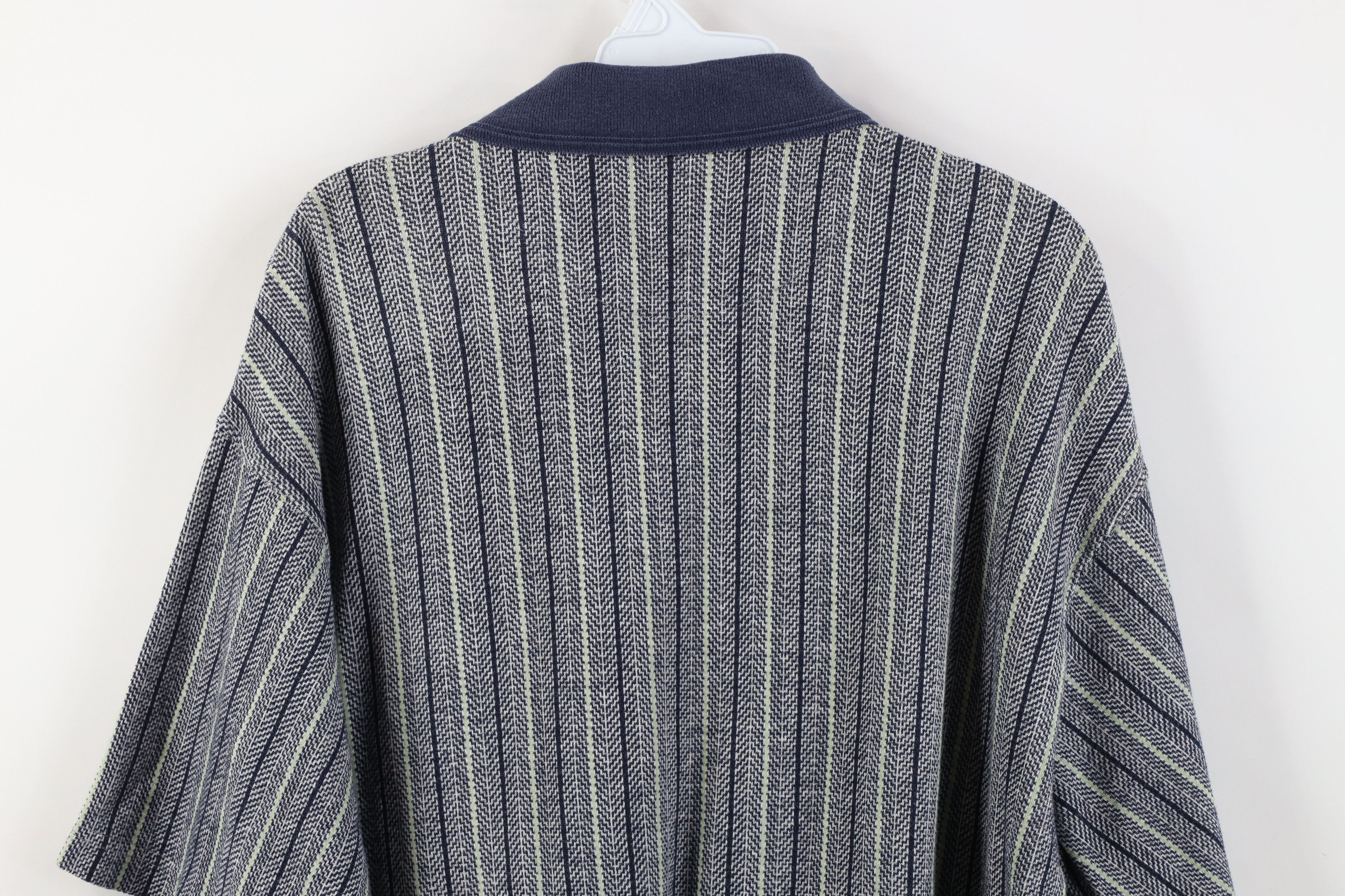 Vintage Vintage 90s Streetwear Herringbone Knit Golf Polo Shirt Size US M / EU 48-50 / 2 - 11 Thumbnail