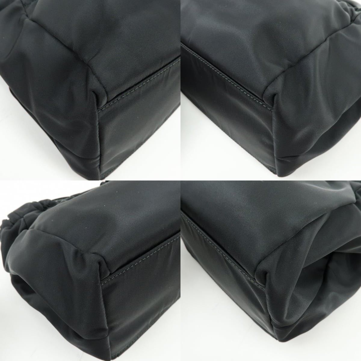 Salvatore Ferragamo Ferragamo Vara Bow Nylon Patent Leather Top Handle Bag Black Size ONE SIZE - 5 Thumbnail