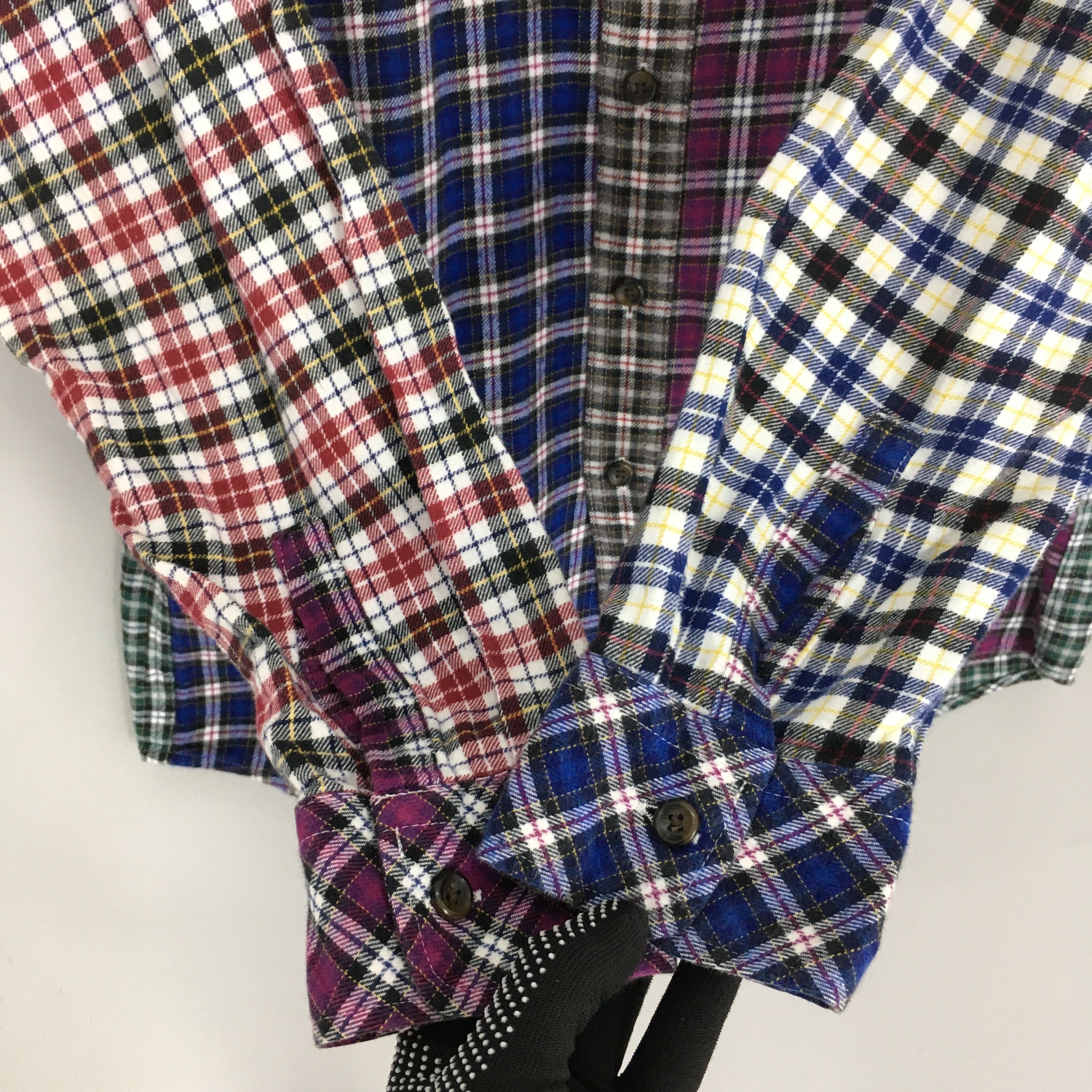 Japanese Brand × Needles Patchwork Checkered Rebuild Flannel Shirt Size US L / EU 52-54 / 3 - 4 Thumbnail