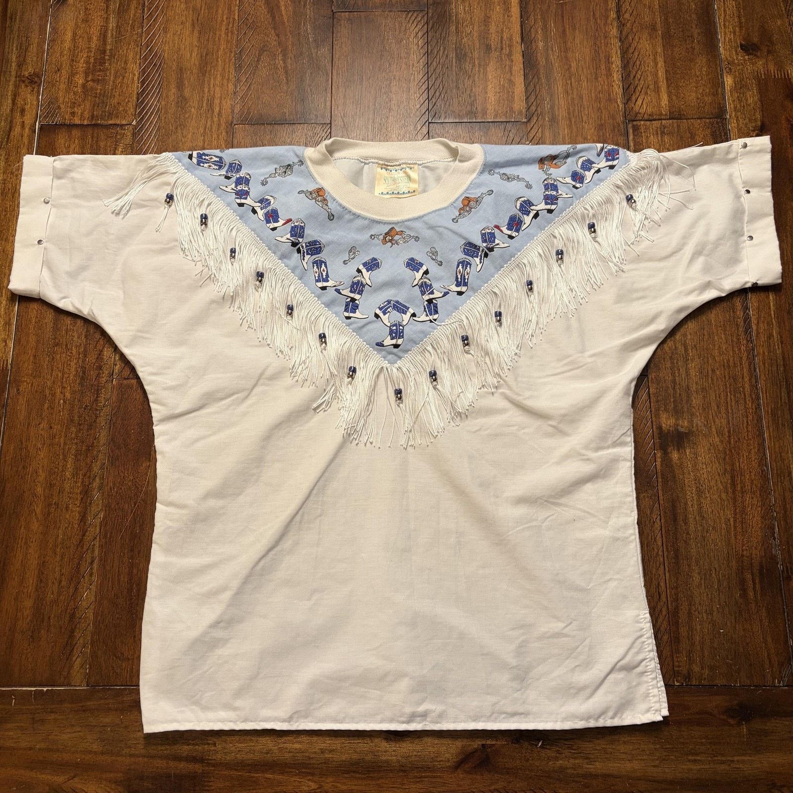 Vintage Vtg Hazelwood Southwestern Fashions Shirt Womens M Fringe Size M / US 6-8 / IT 42-44 - 2 Thumbnail