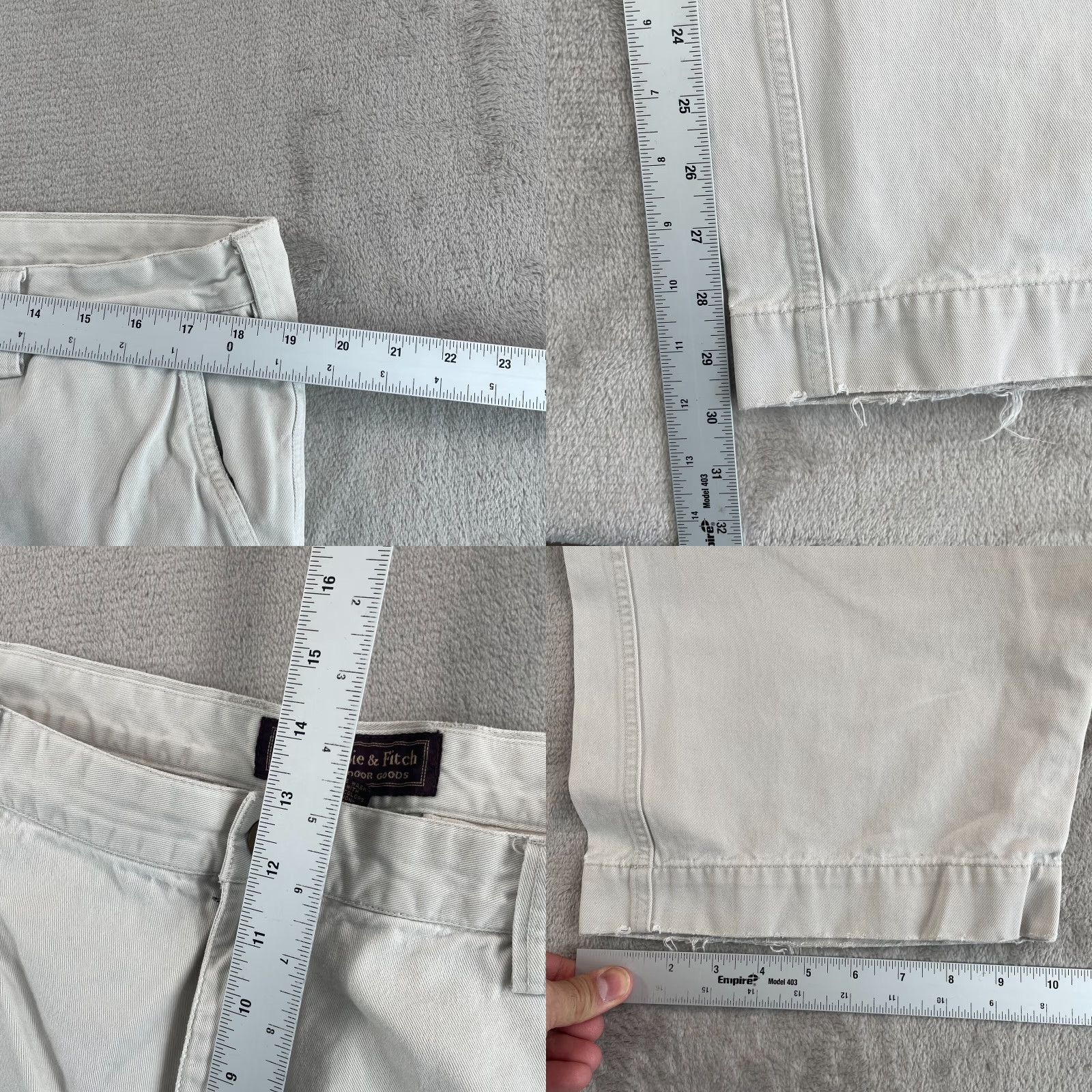 Abercrombie & Fitch VINTAGE Abercrombie & Fitch Cargo Pants Men 38x30 Baggy Military Grunge 90s Ivory Cotton Canvas Pockets Cargo Size US 38 / EU 54 - 8 Thumbnail