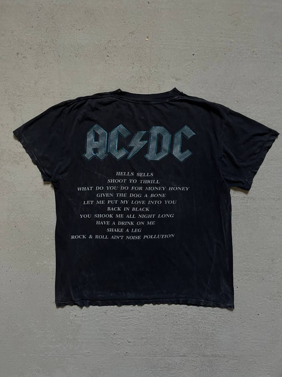 Band Tees © 1991 AC/DC “Back in Black” Thrashed Faded T-Shirt Size US M / EU 48-50 / 2 - 7 Thumbnail