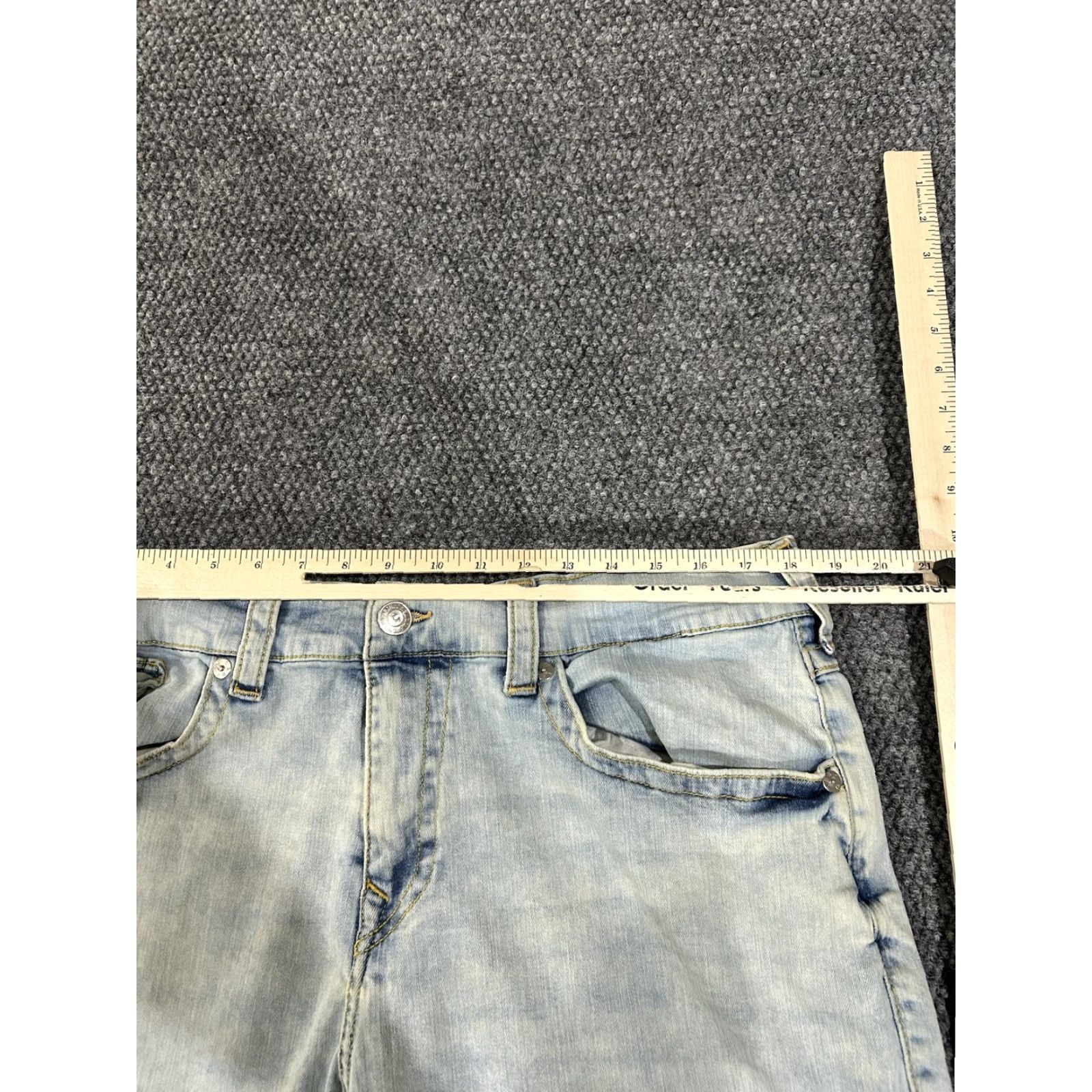 True Religion VINTAGE True Religion Geno Jeans Mens 37x33 Light Wash Blue Relaxed Slim Straight Denim Size US 36 / EU 52 - 5 Thumbnail