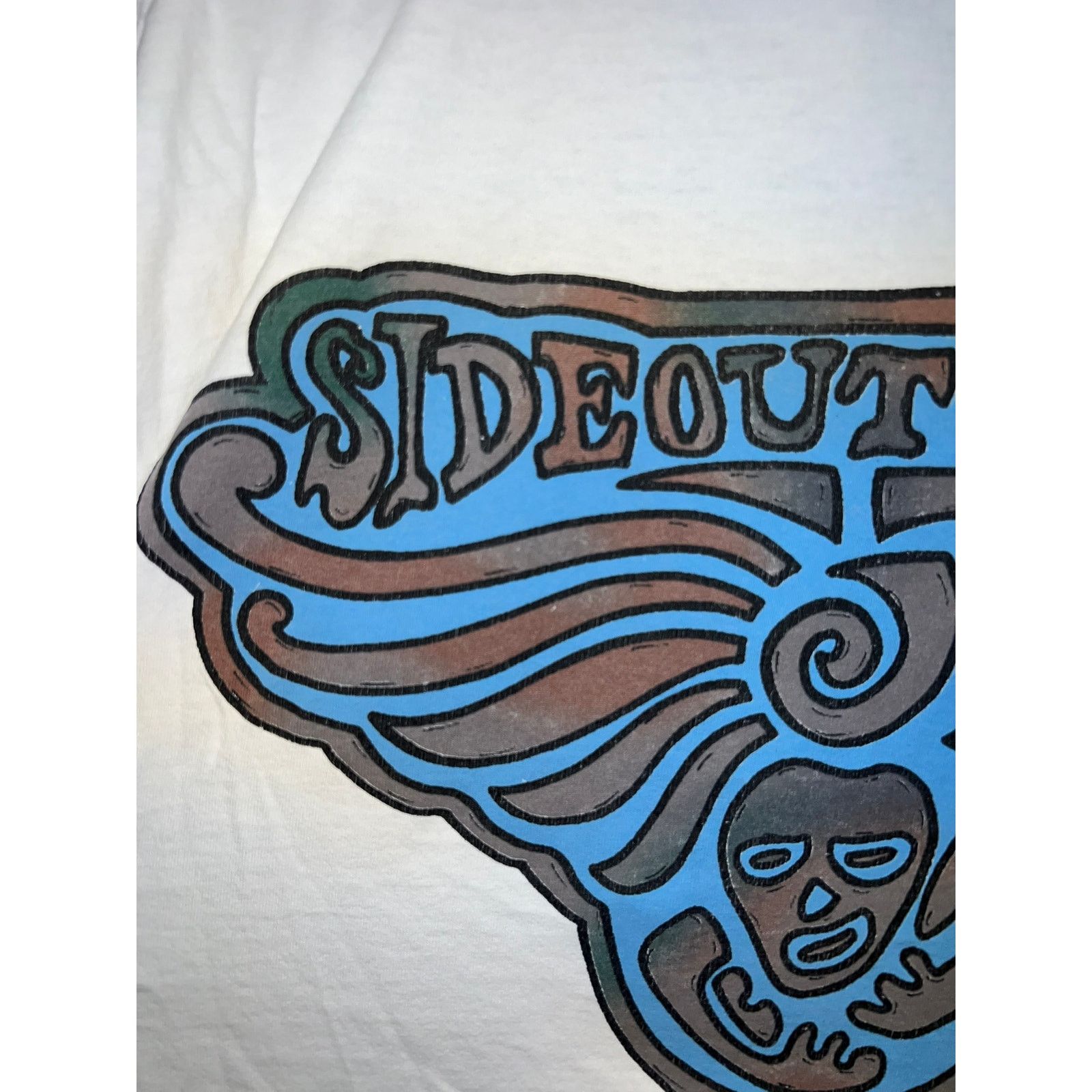 Sideout Vintage Surfing Shirt Sideout Sport Beach Art White Tee XL Size US XL / EU 56 / 4 - 9 Thumbnail